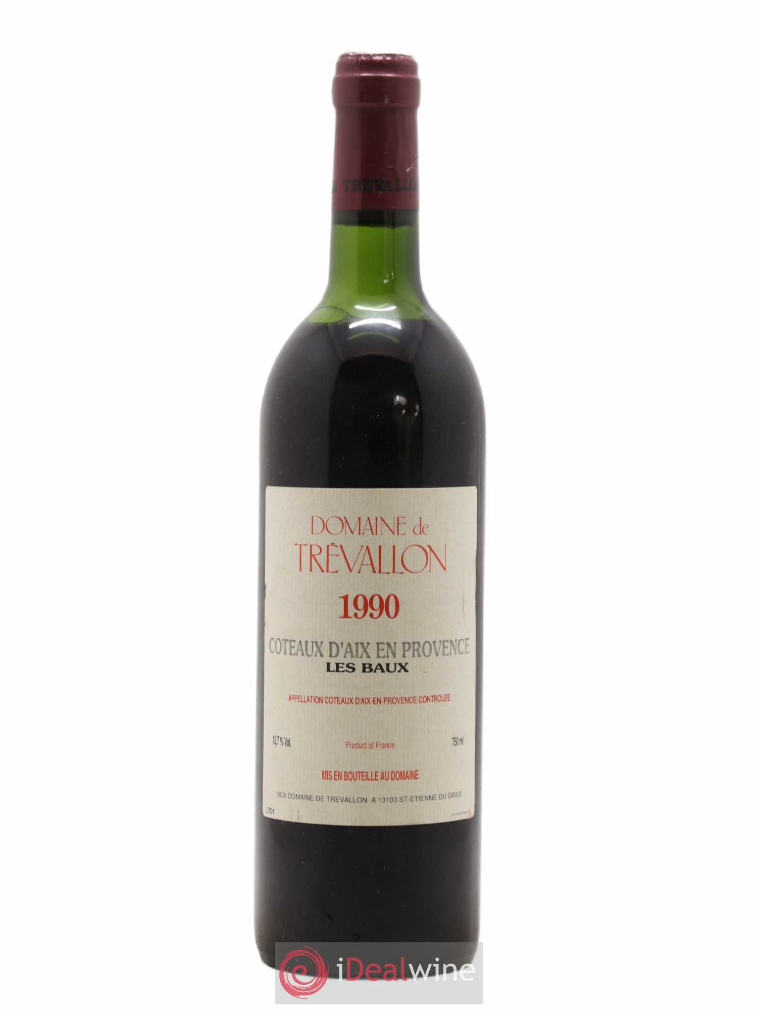 Coteaux d'Aix-en-Provence Trévallon (Domaine de) Eloi Dürrbach 1990 - Lot de 1 bouteille - 0