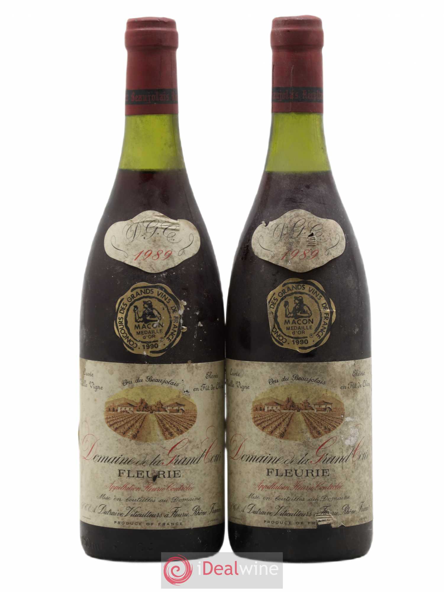 Fleurie Grand'cour (Domaine de la) - Jean-Louis Dutraive 1989 - Lot de 2 bouteilles - 0