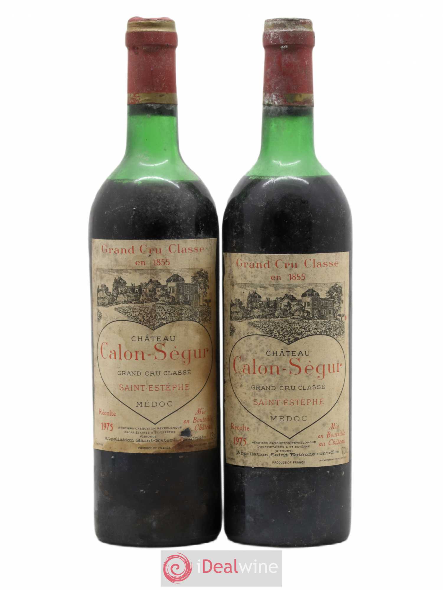 Château Calon Ségur 3ème Grand Cru Classé 1975 - Lot de 2 bouteilles - 0