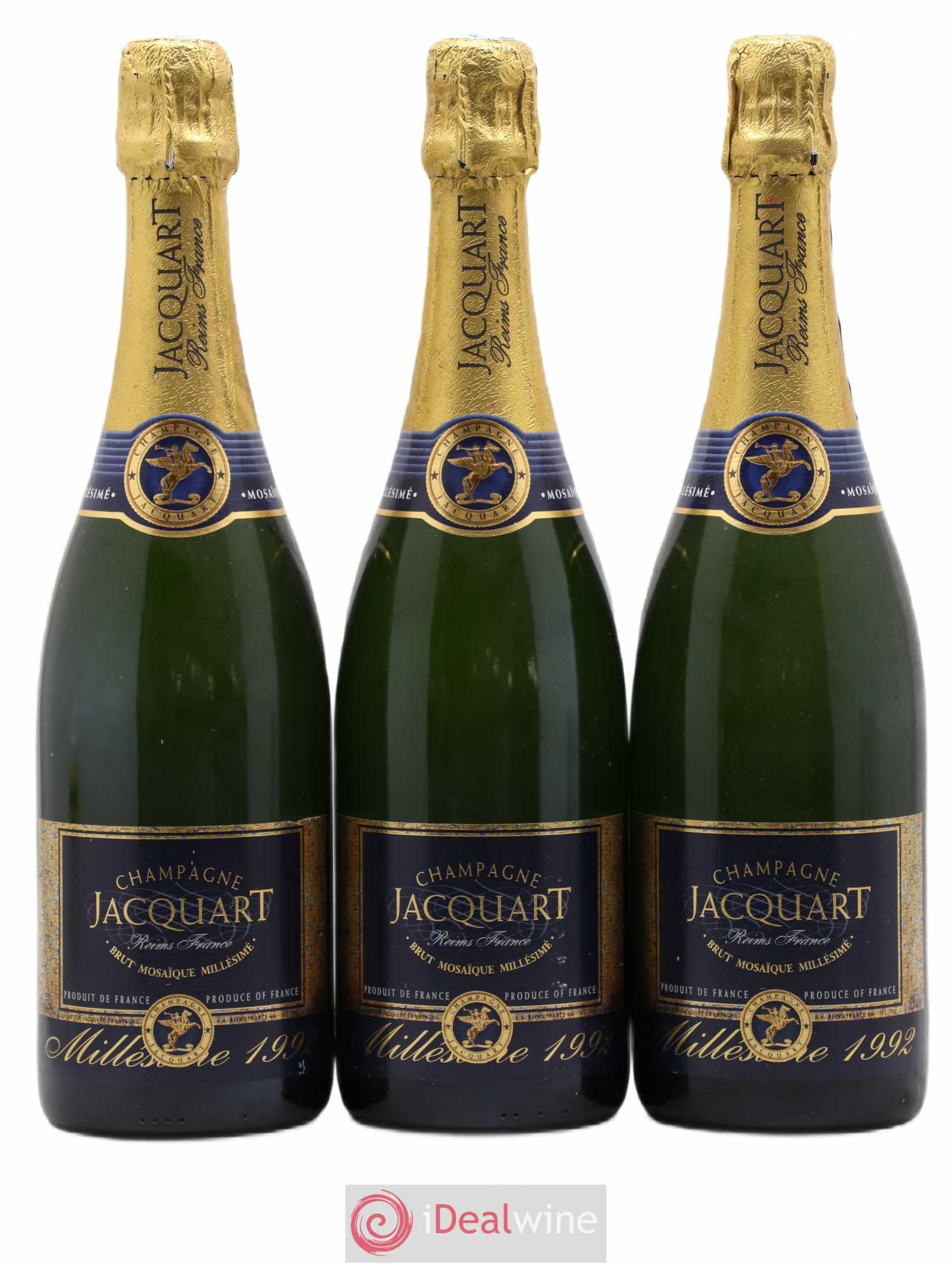 Champagne Mosaïque Jacquart 1992 - Lot de 3 bouteilles - 0