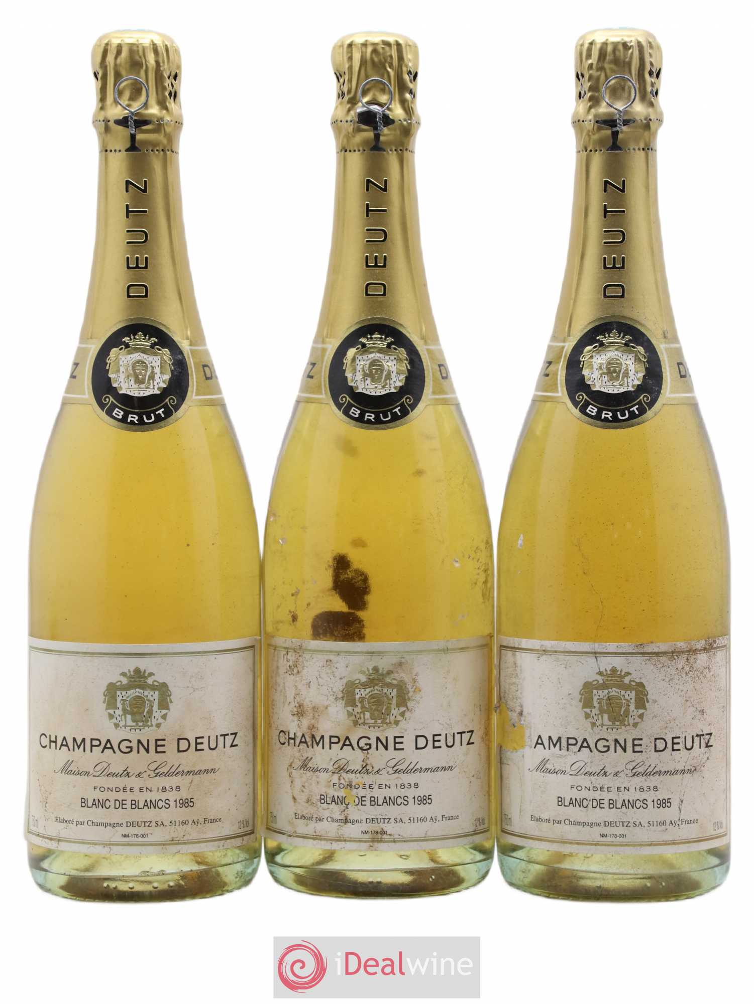 Blanc de Blancs Brut Deutz 1985 - Lot de 3 bouteilles - 0