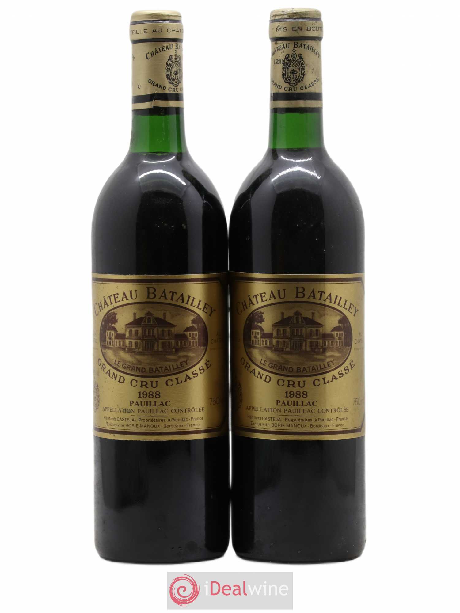 Château Batailley 5ème Grand Cru Classé 1988 - Lot de 2 bouteilles - 0
