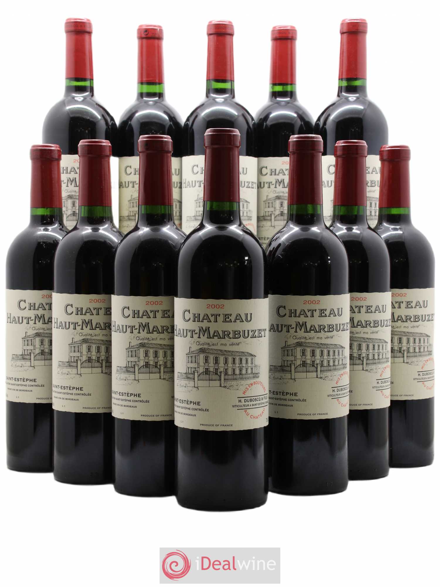 Château Haut Marbuzet 2002 - Lot de 12 bouteilles - 0