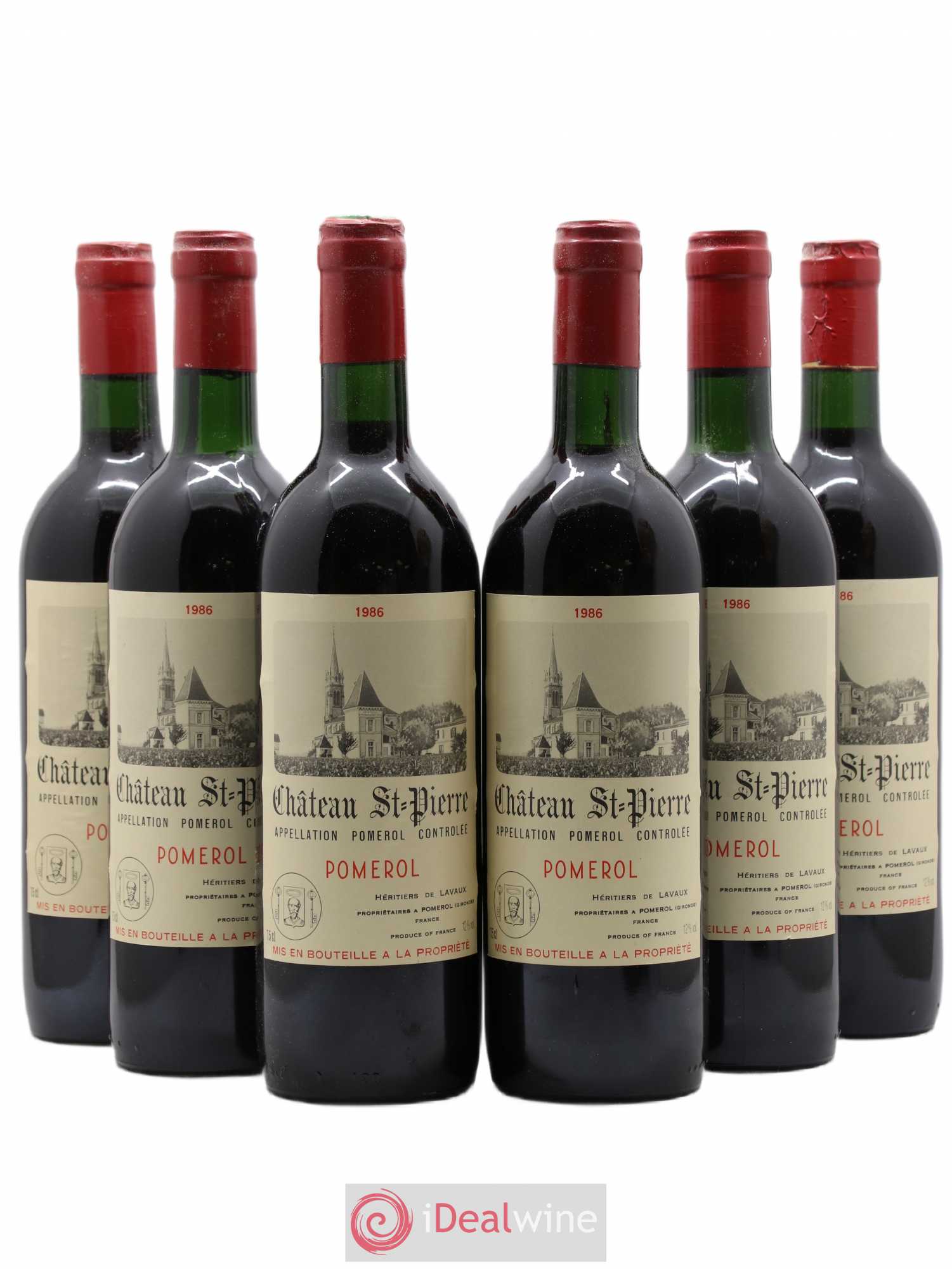 Château Saint-Pierre 1986 - Lot de 6 bouteilles - 0