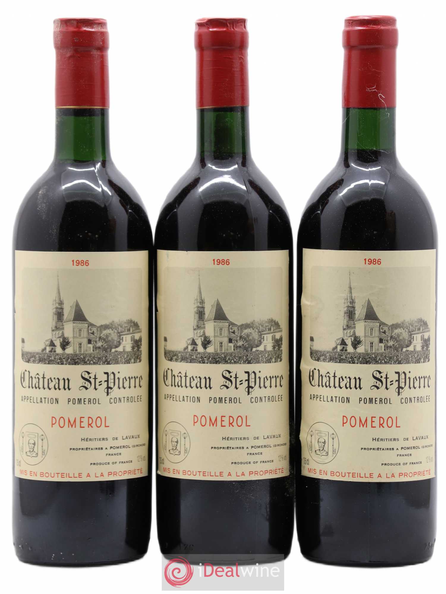 Château Saint-Pierre 1986 - Lot de 3 bouteilles - 0