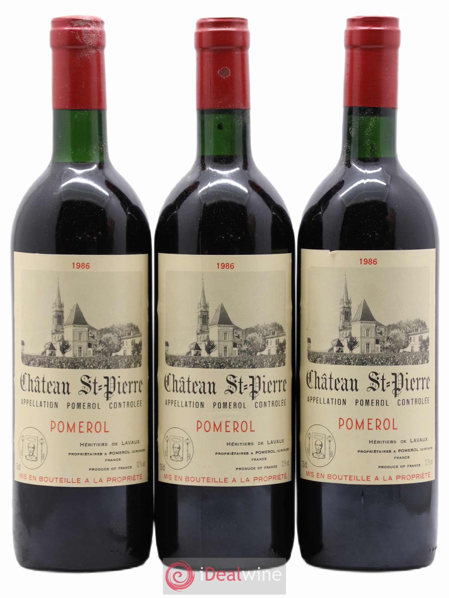 Château Saint-Pierre 1986 - Lot de 3 bouteilles - 0