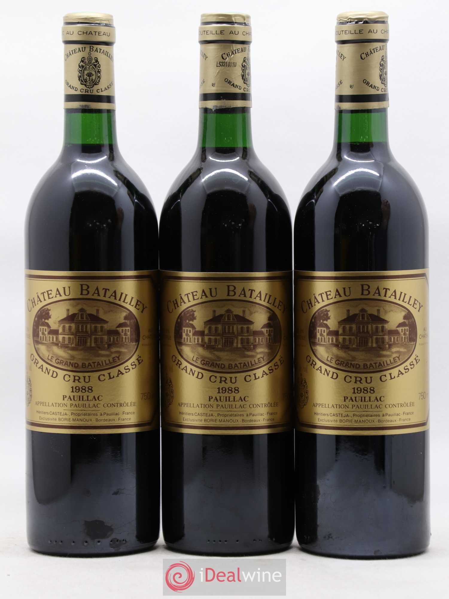 Château Batailley 5ème Grand Cru Classé 1988 - Posten von 12 Flaschen - 1