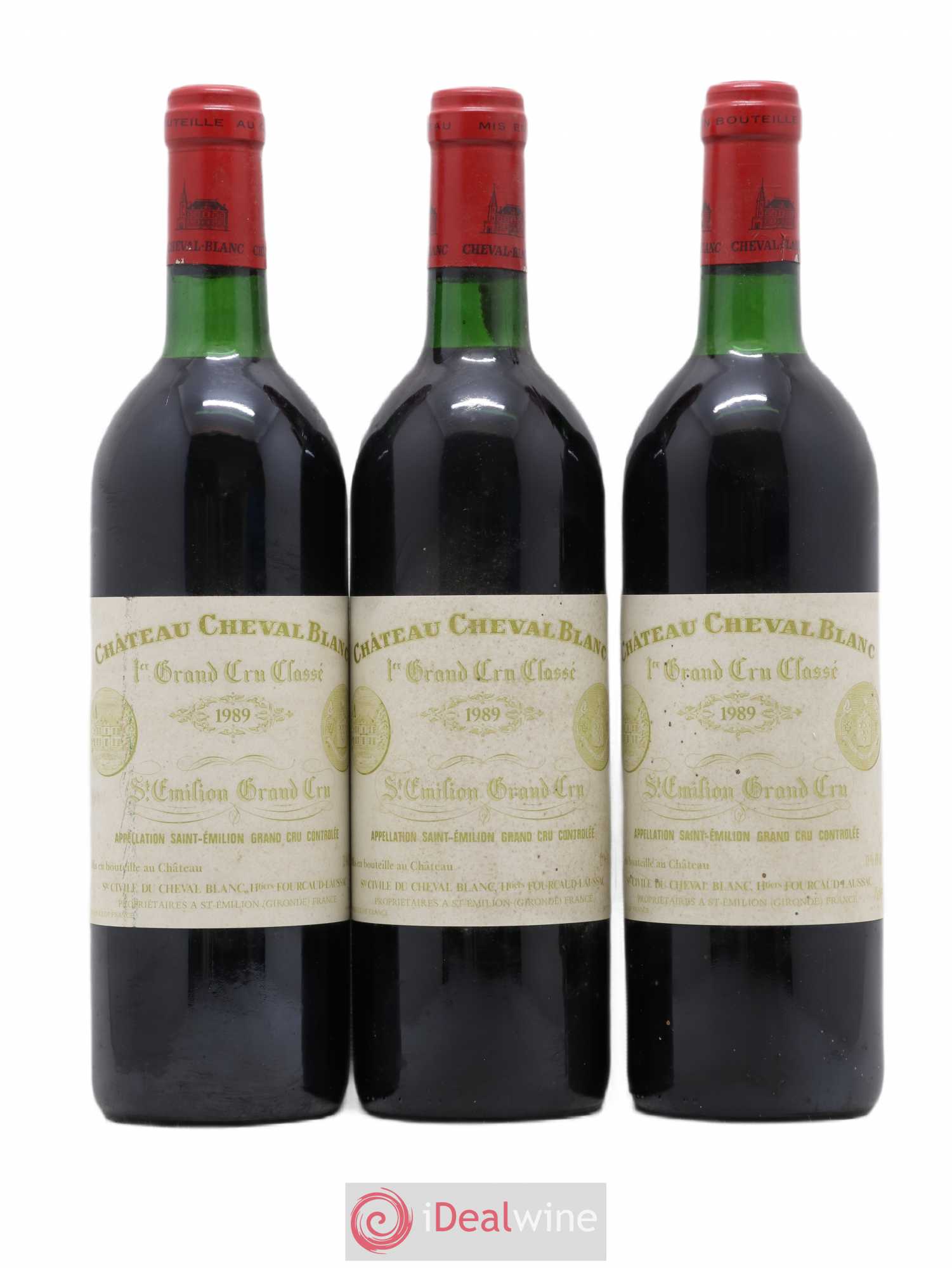 Château Cheval Blanc 1er Grand Cru Classé A 1989 - Lot de 3 bouteilles - 0