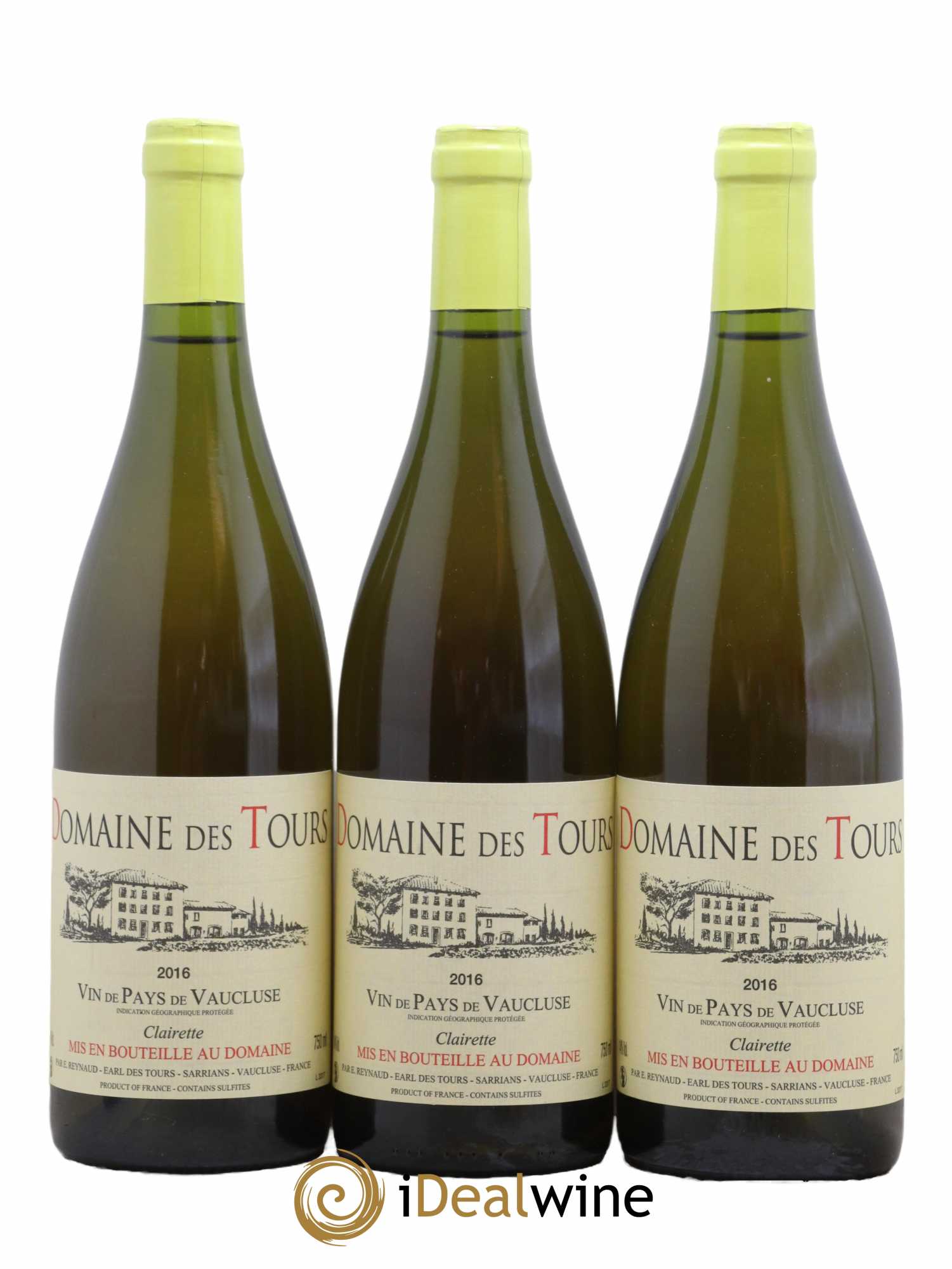 Vaucluse (Vin de Pays de Vaucluse) Domaine des Tours Emmanuel Reynaud Clairette 2016 - Lot de 3 bouteilles - 0
