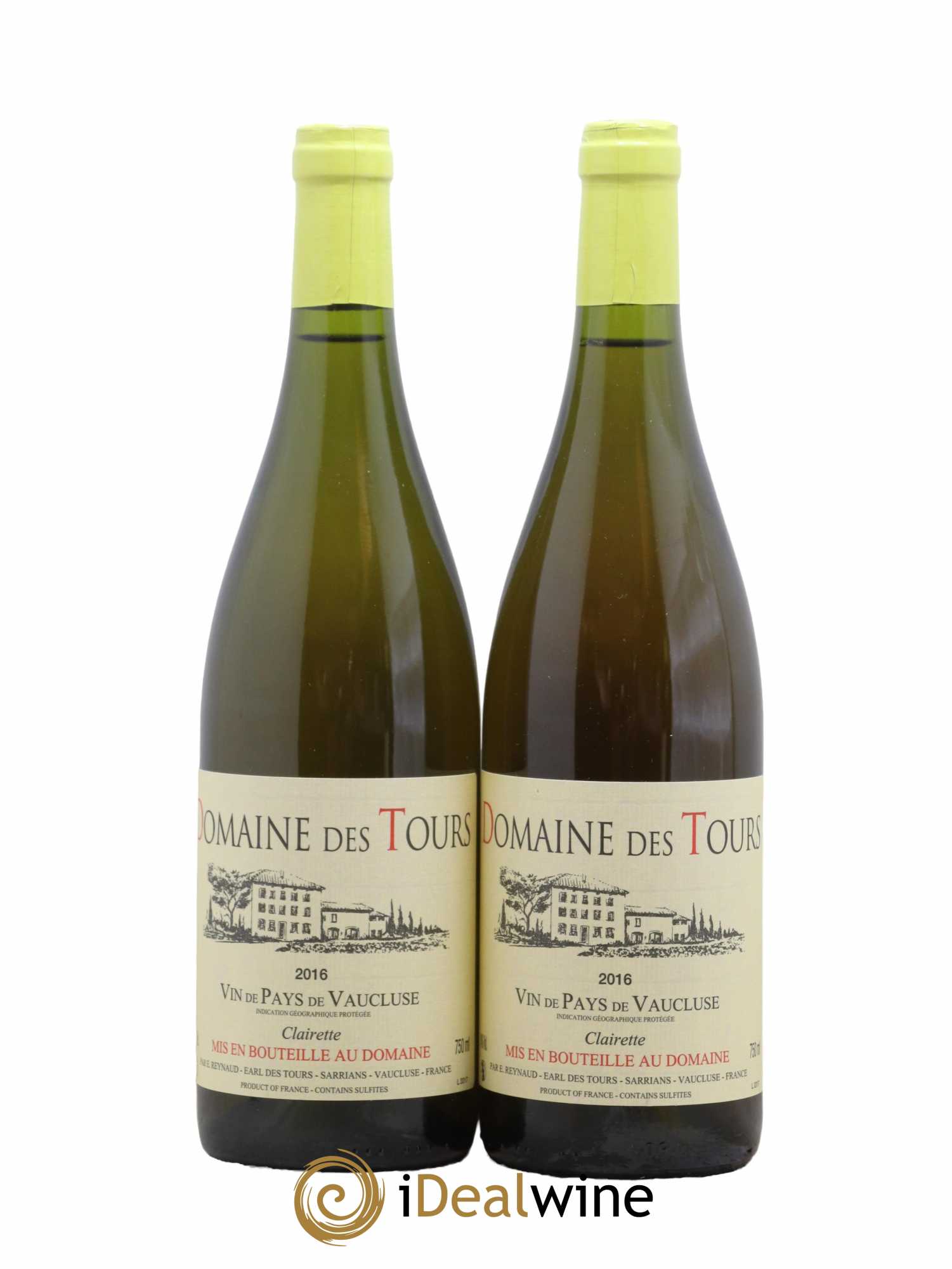 Vaucluse (Vin de Pays de Vaucluse) Domaine des Tours Emmanuel Reynaud Clairette 2016 - Lot de 2 bouteilles - 0