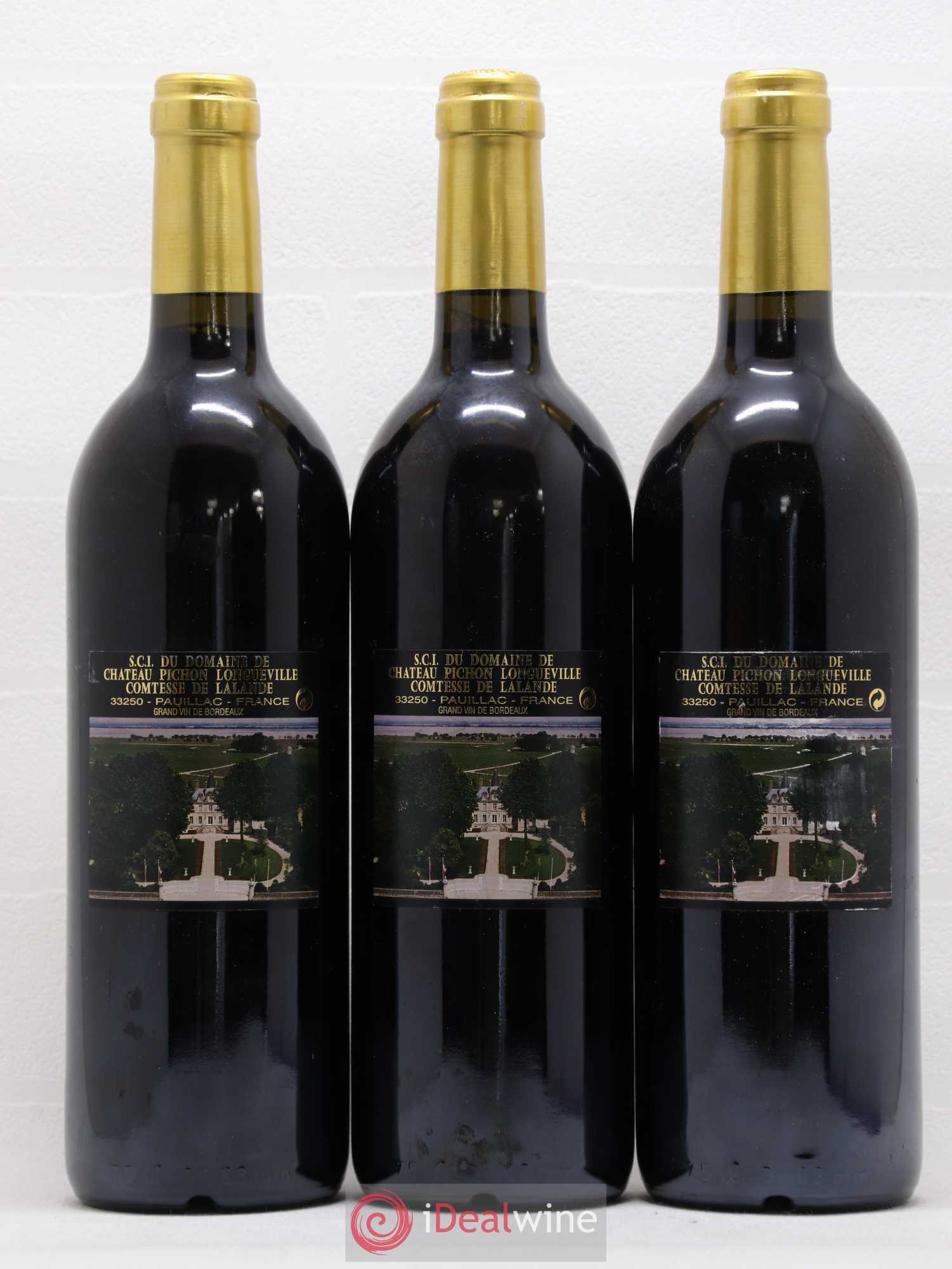 Château Pichon Longueville Comtesse de Lalande 2ème Grand Cru Classé 2000 - Lot de 3 bouteilles - 1