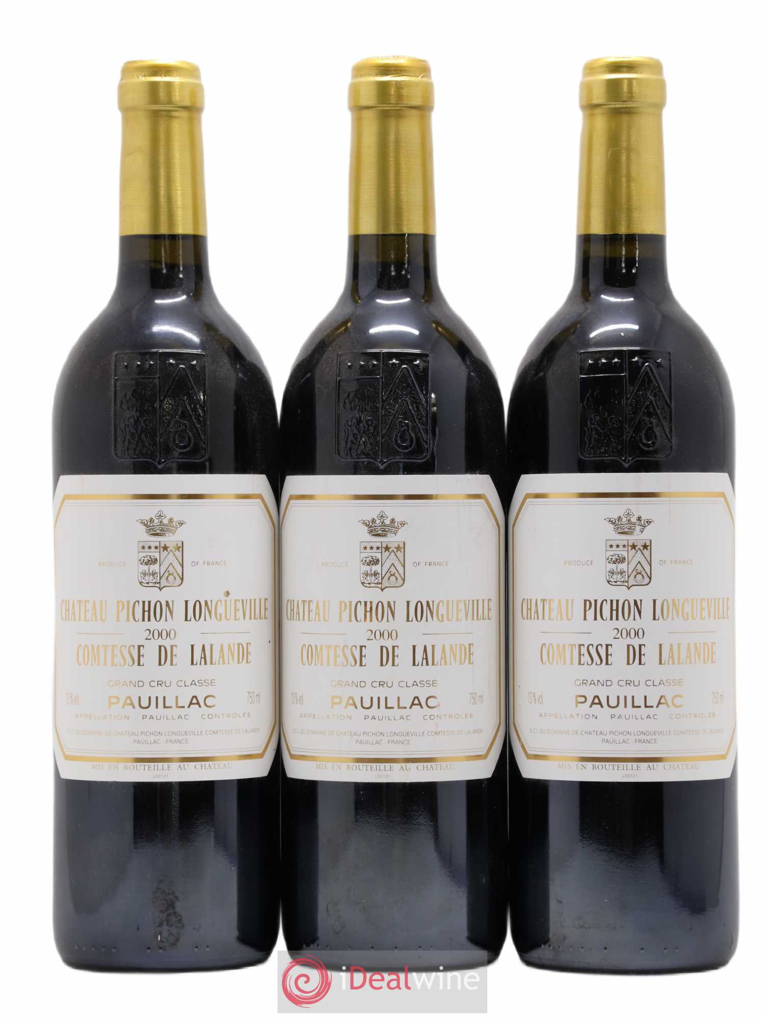 Château Pichon Longueville Comtesse de Lalande 2ème Grand Cru Classé 2000 - Lot de 3 bouteilles - 0