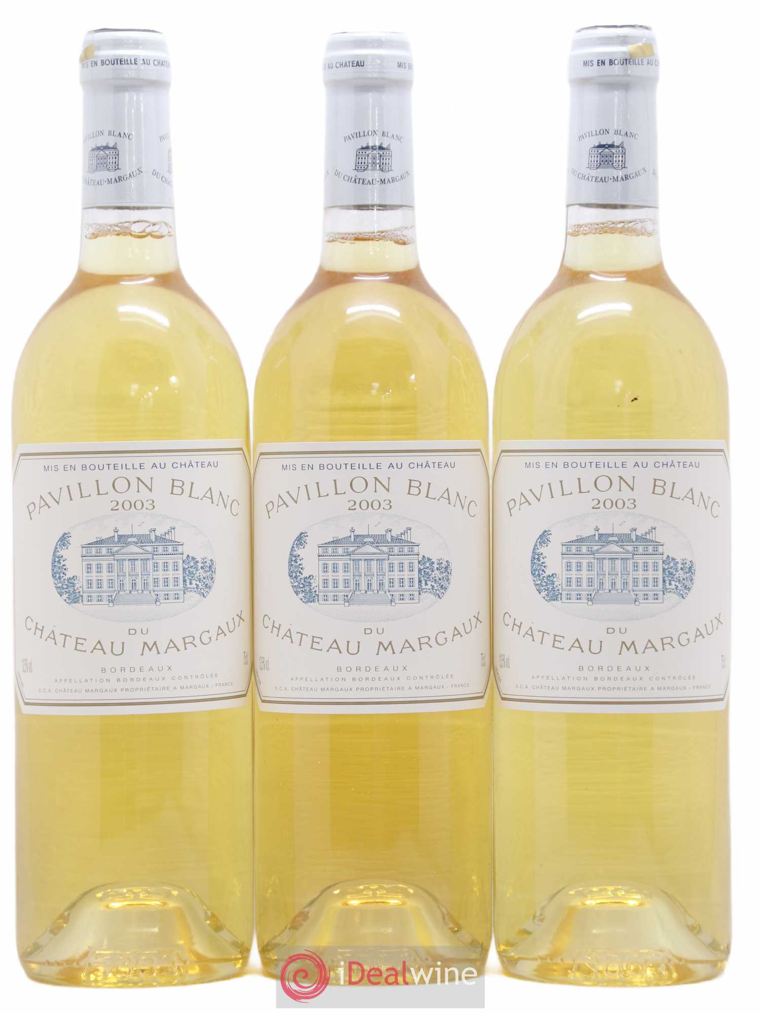 Pavillon Blanc du Château Margaux 2003 - Lot de 3 bouteilles - 0