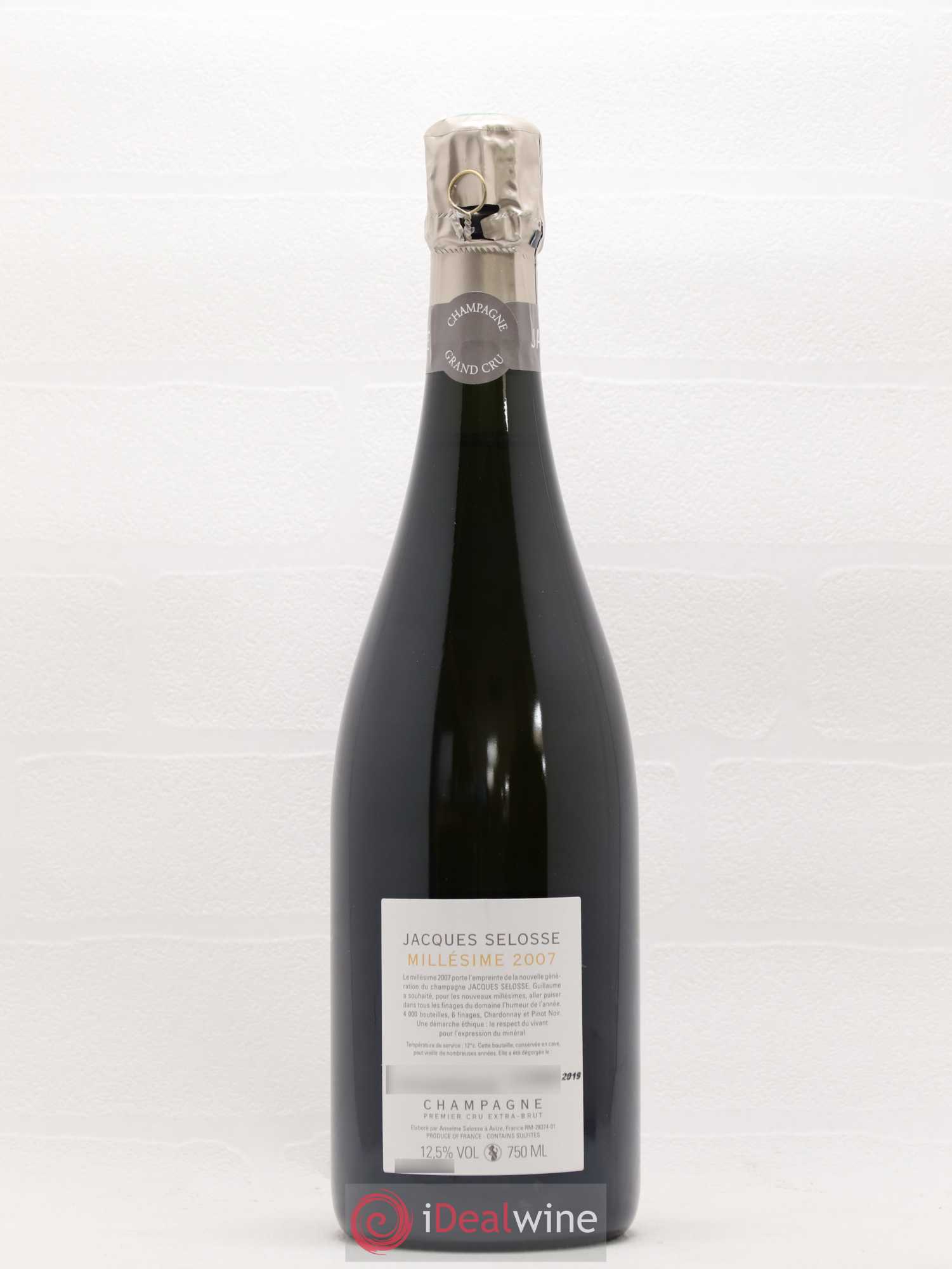1er Cru Millésimé Extra-Brut Jacques Selosse 2007 - Lot de 1 bouteille - 1