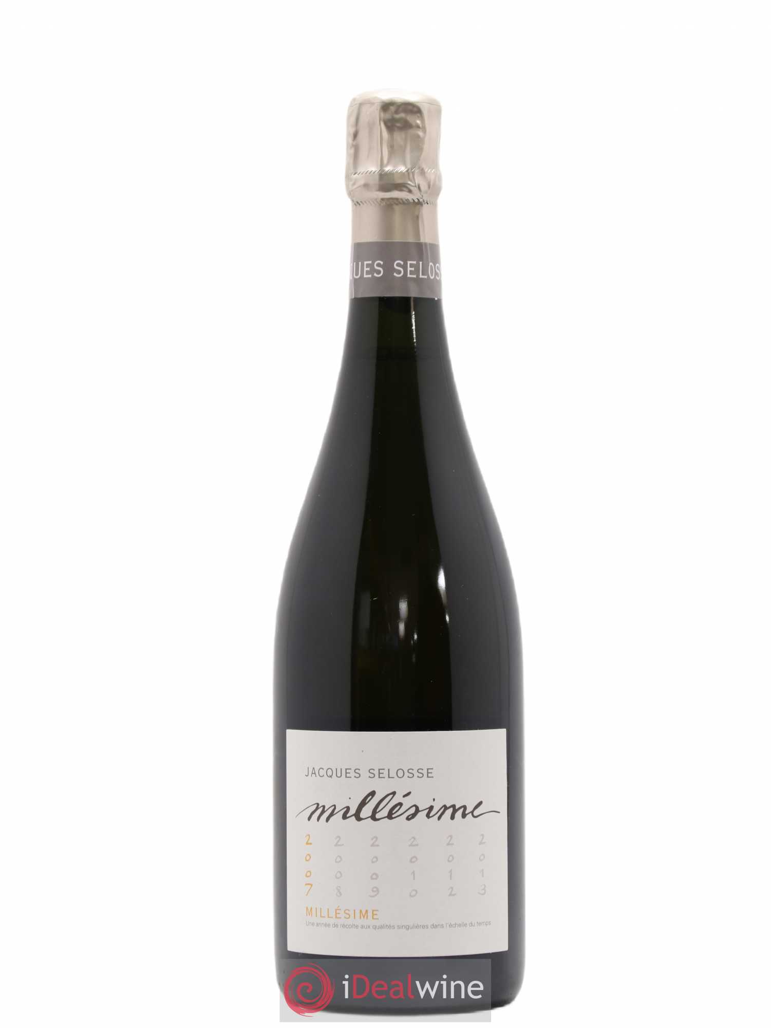 1er Cru Millésimé Extra-Brut Jacques Selosse 2007 - Lot de 1 bouteille - 0