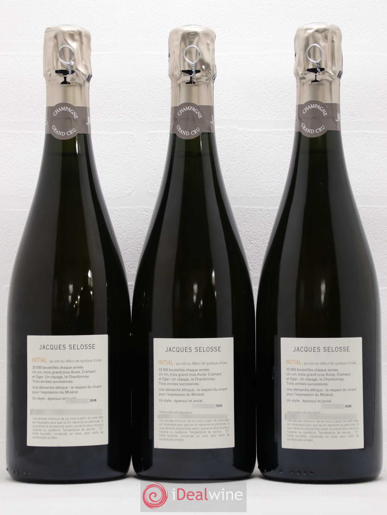 Initial Brut Jacques Selosse - Lot de 3 bouteilles - 1