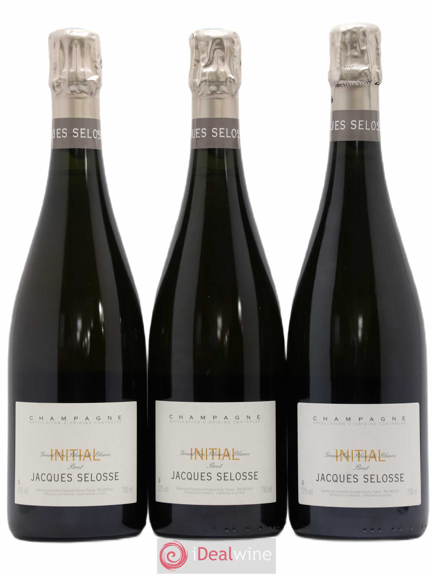 Initial Brut Jacques Selosse - Lot de 3 bouteilles - 0