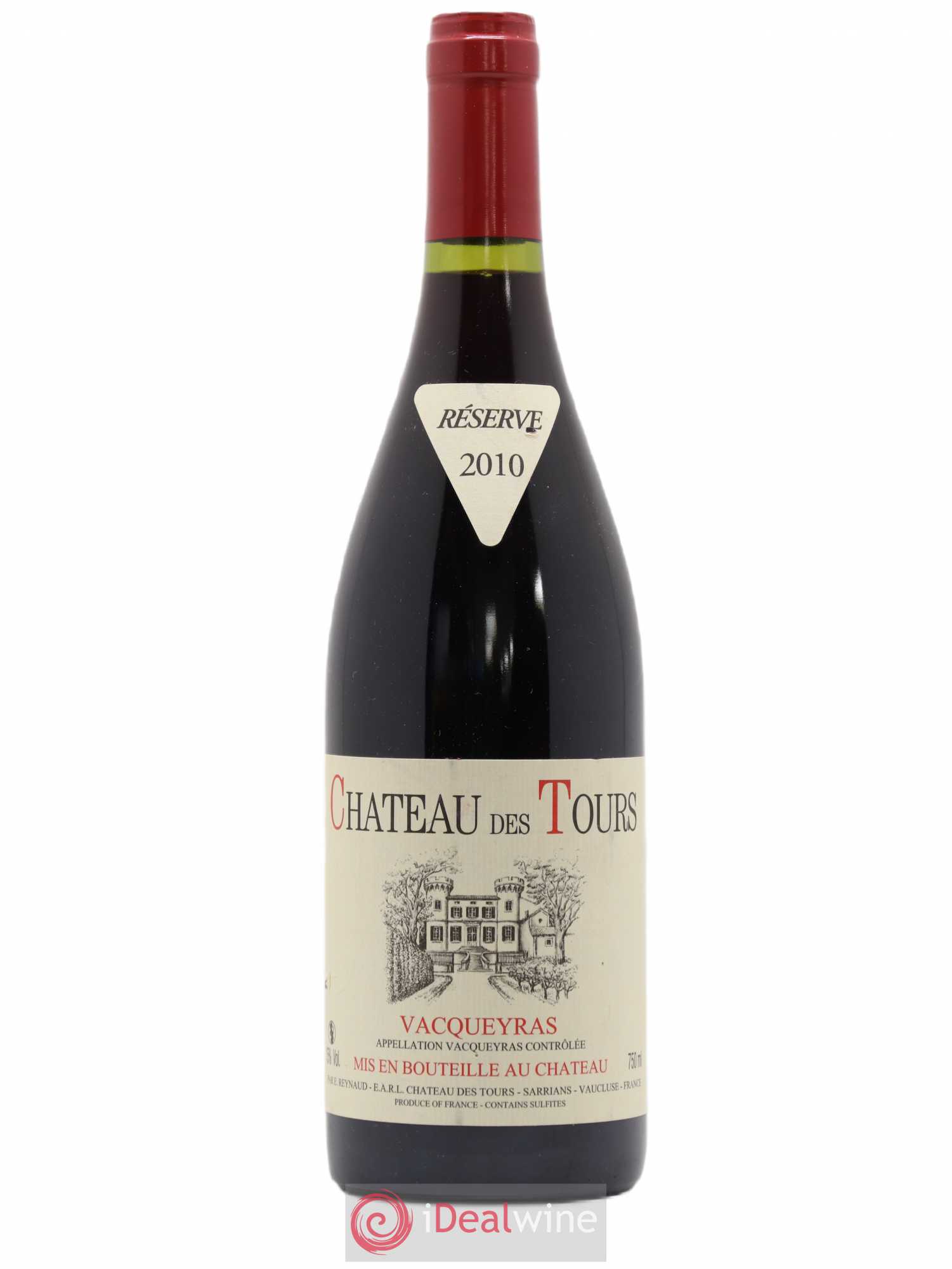 Vacqueyras Château des Tours Emmanuel Reynaud 2010 - Lot de 1 bouteille - 0