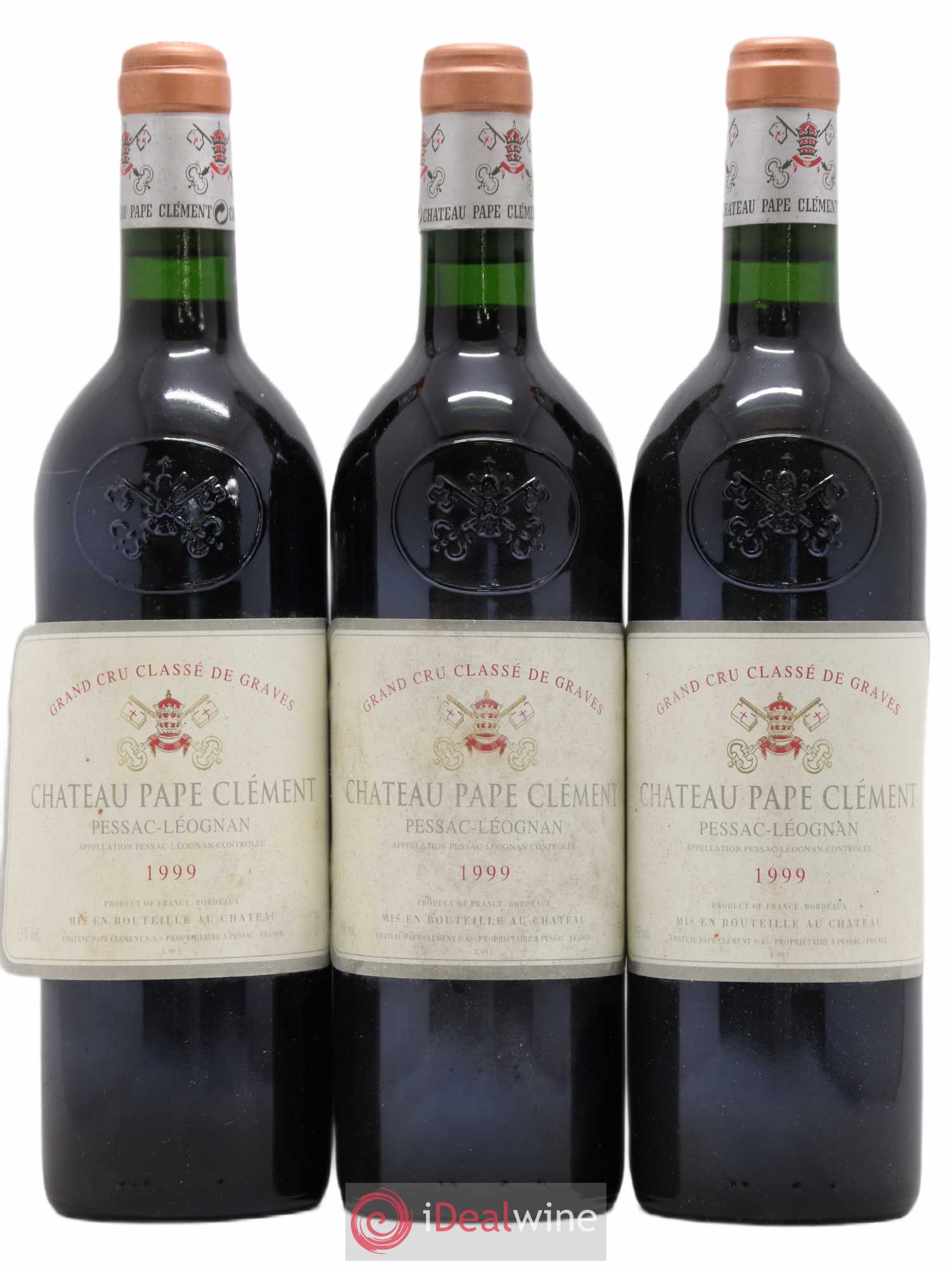 Château Pape Clément Cru Classé de Graves 1999 - Lot de 3 bouteilles - 0