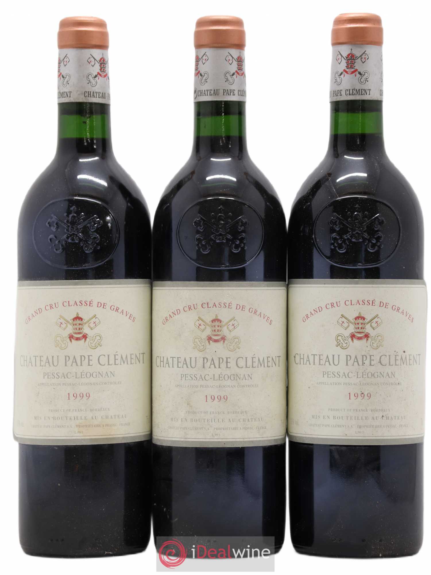 Château Pape Clément Cru Classé de Graves 1999 - Lot de 3 bouteilles - 0
