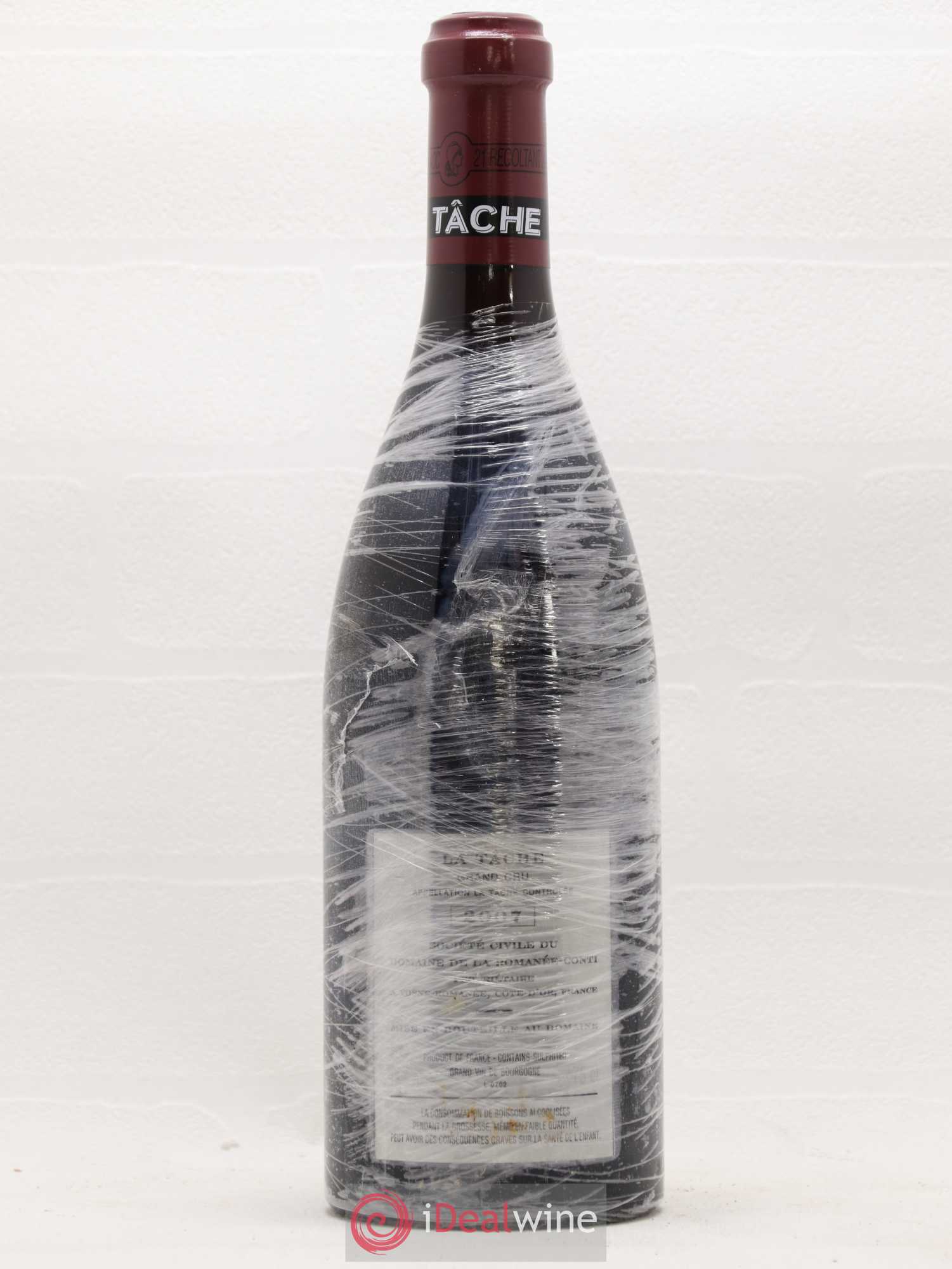 La Tâche Grand Cru Domaine de la Romanée-Conti 2007 - Lot de 1 bouteille - 1