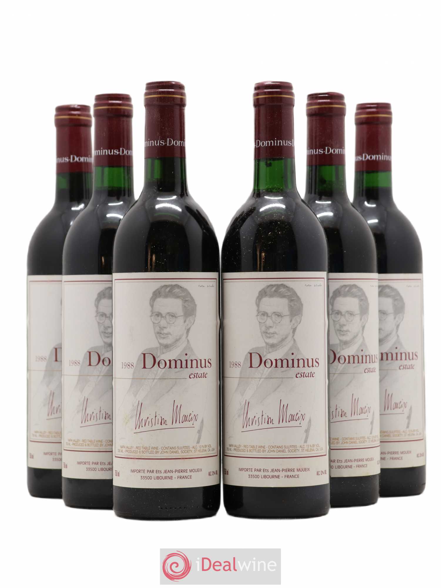 Napa Valley Dominus Christian Moueix 1988 - Lot de 6 bouteilles - 0