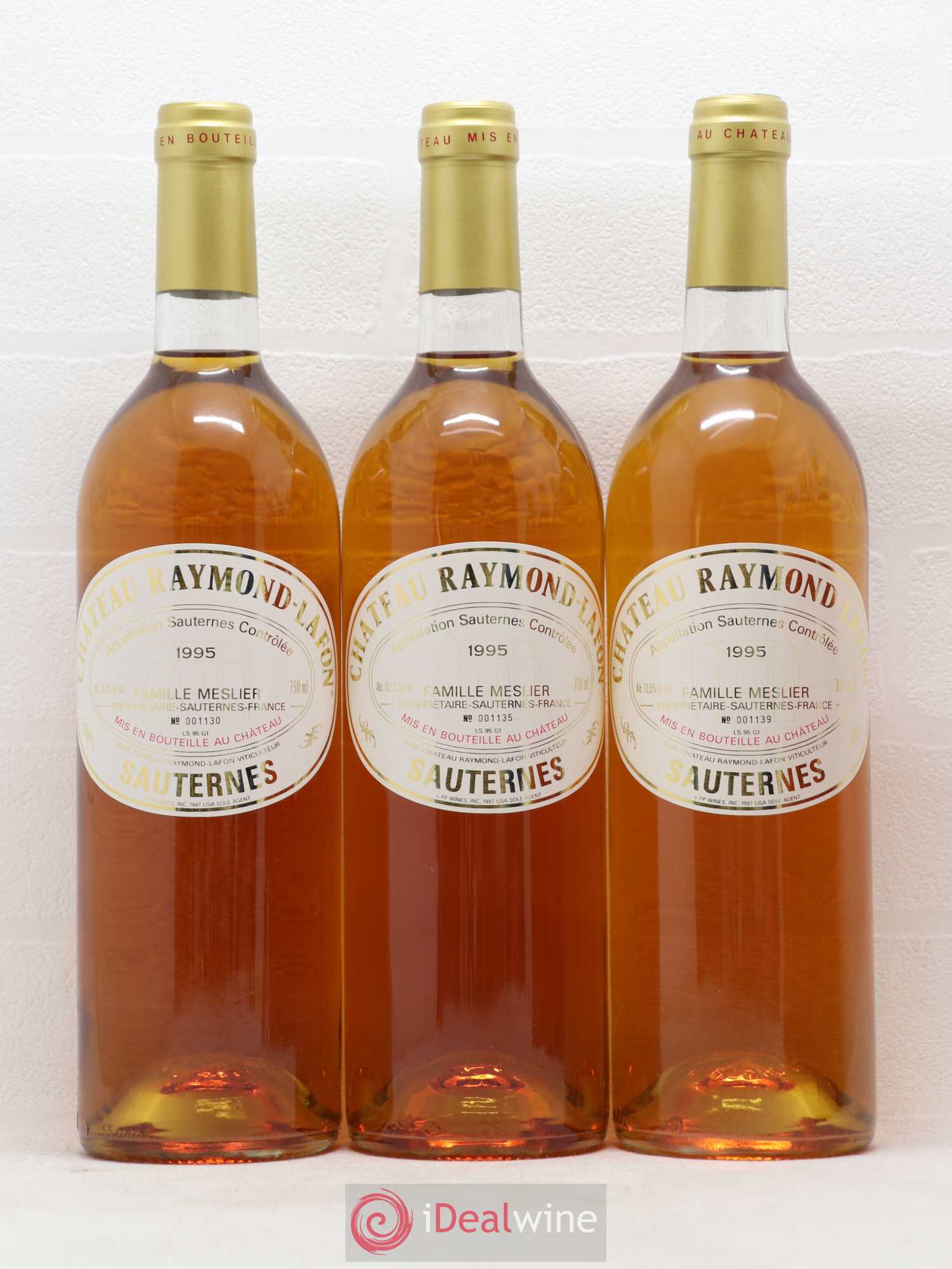 Château Raymond Lafon 1995 - Lotto di 6 bottiglie - 1