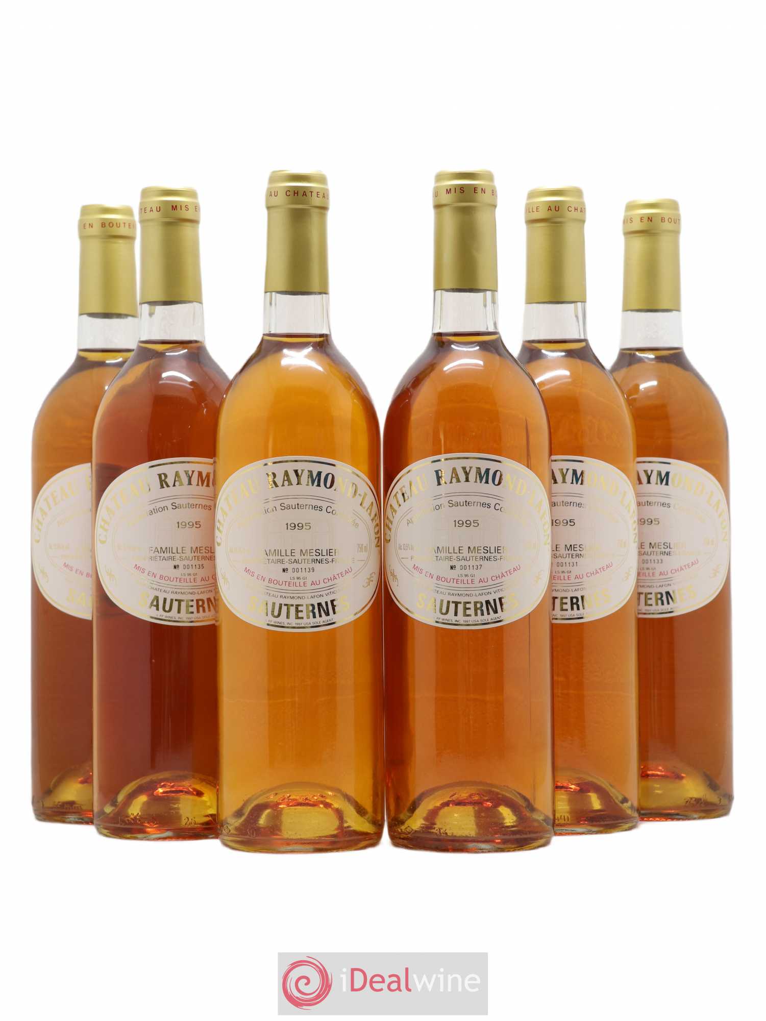 Château Raymond Lafon 1995 - Lotto di 6 bottiglie - 0