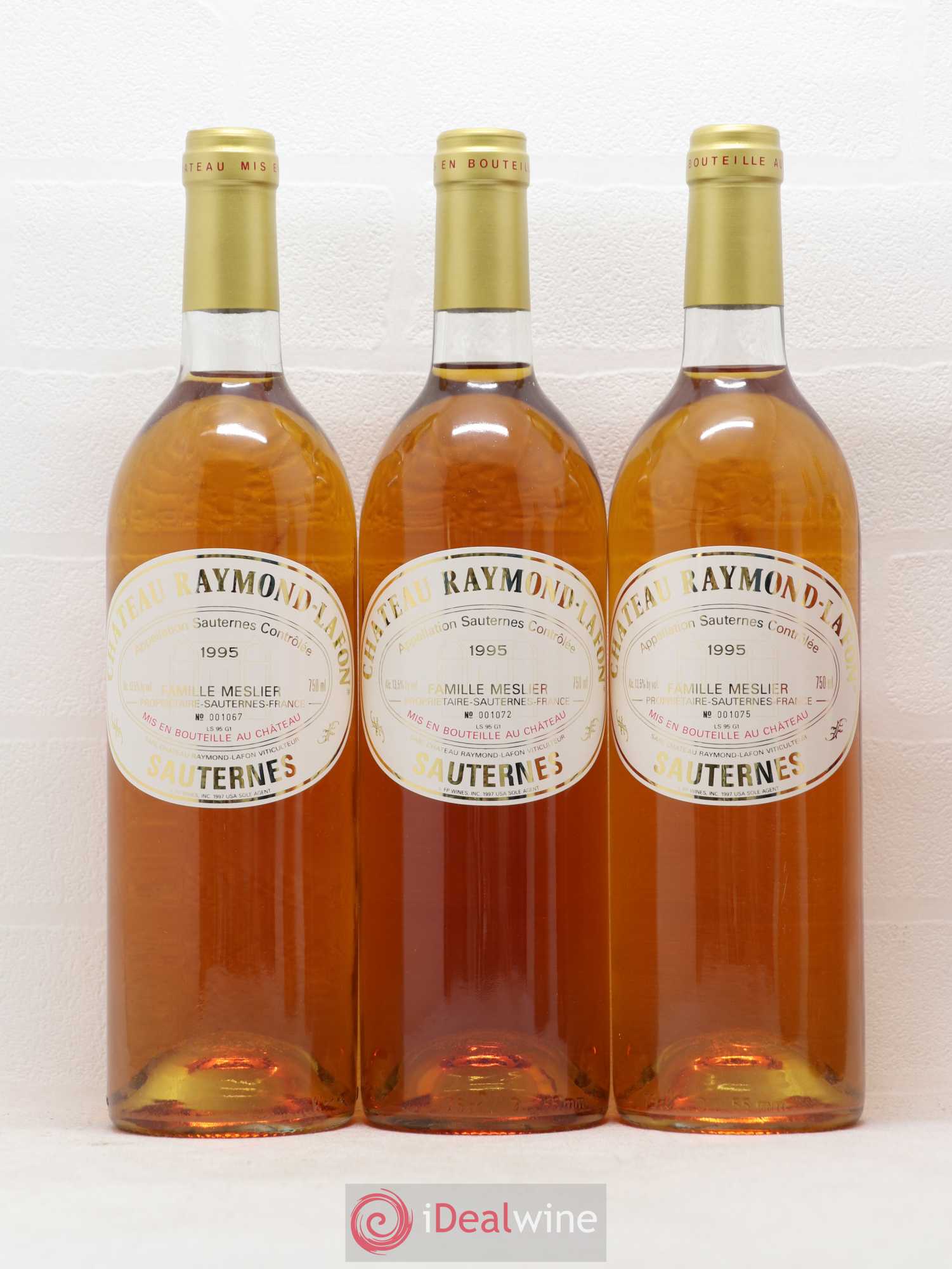 Château Raymond Lafon 1995 - Lotto di 6 bottiglie - 1