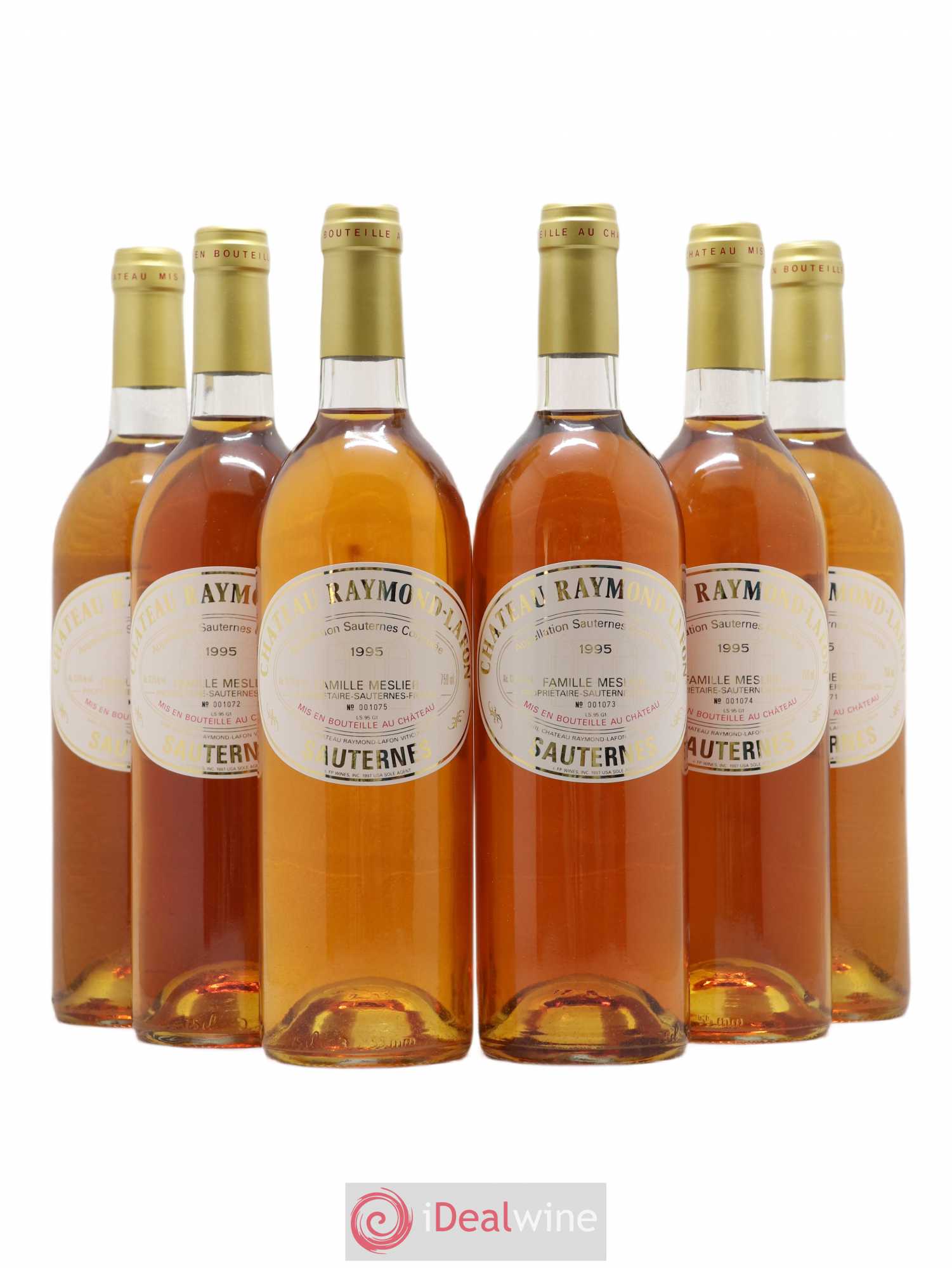 Château Raymond Lafon 1995 - Lotto di 6 bottiglie - 0
