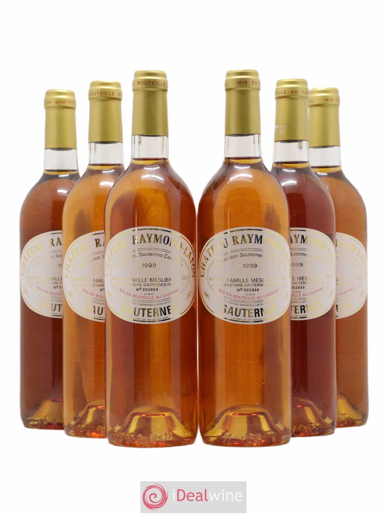 Château Raymond Lafon 1999 - Lot de 6 bouteilles - 0