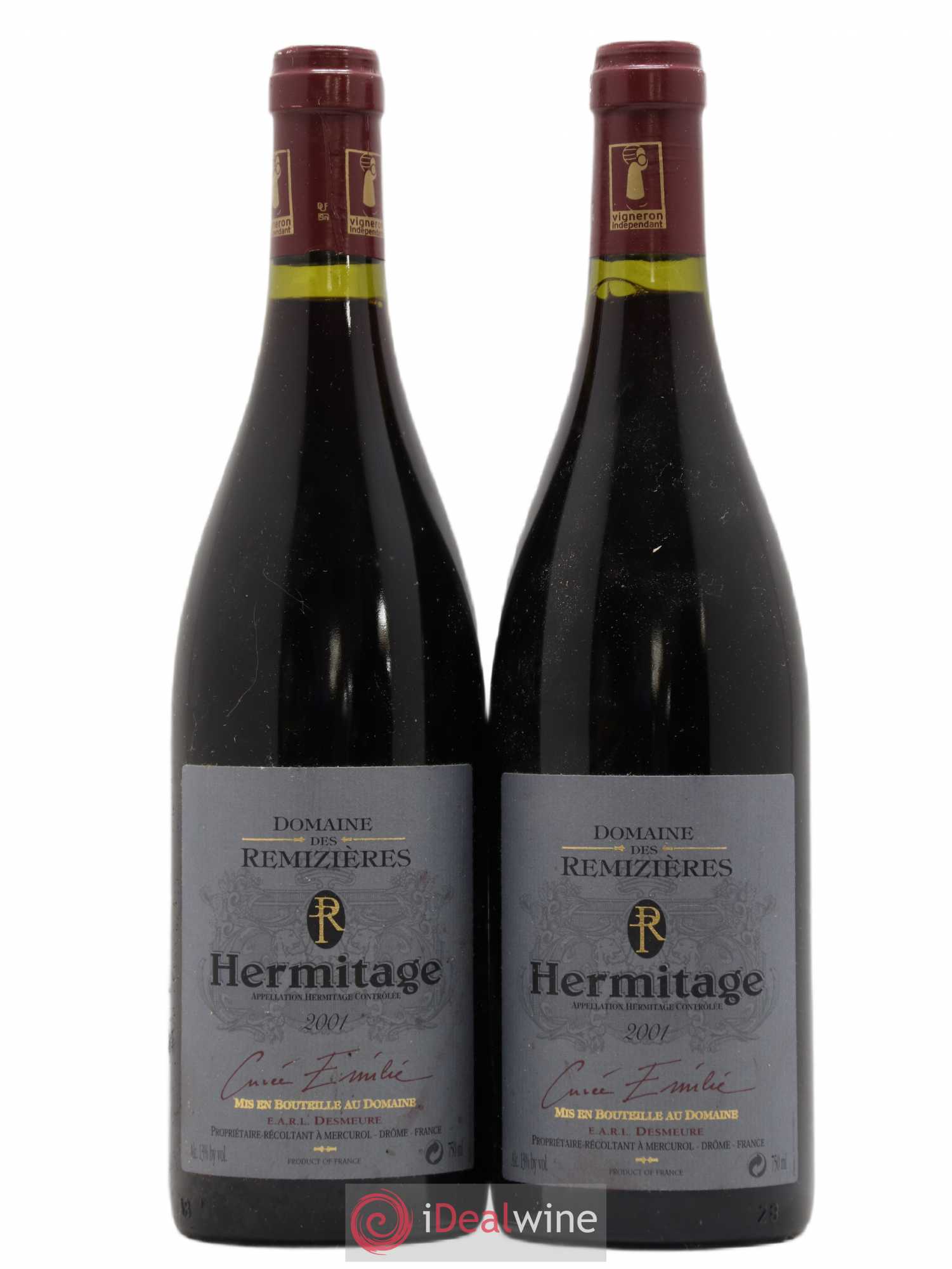Hermitage Cuvée Emilie Rémizières (Domaine des) 2001 - Lot de 2 bouteilles - 0