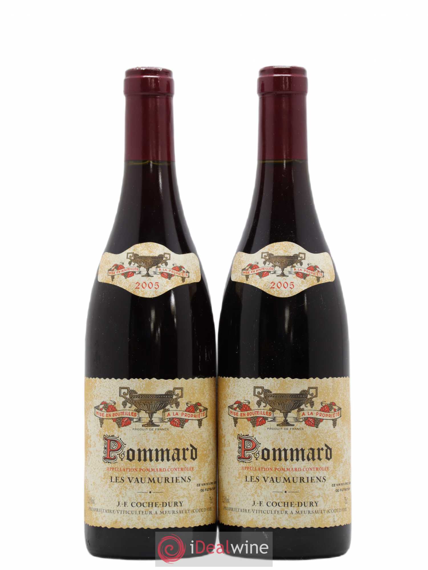 Pommard les Vaumuriens Coche Dury (Domaine) 2005 - Lot de 2 bouteilles - 0
