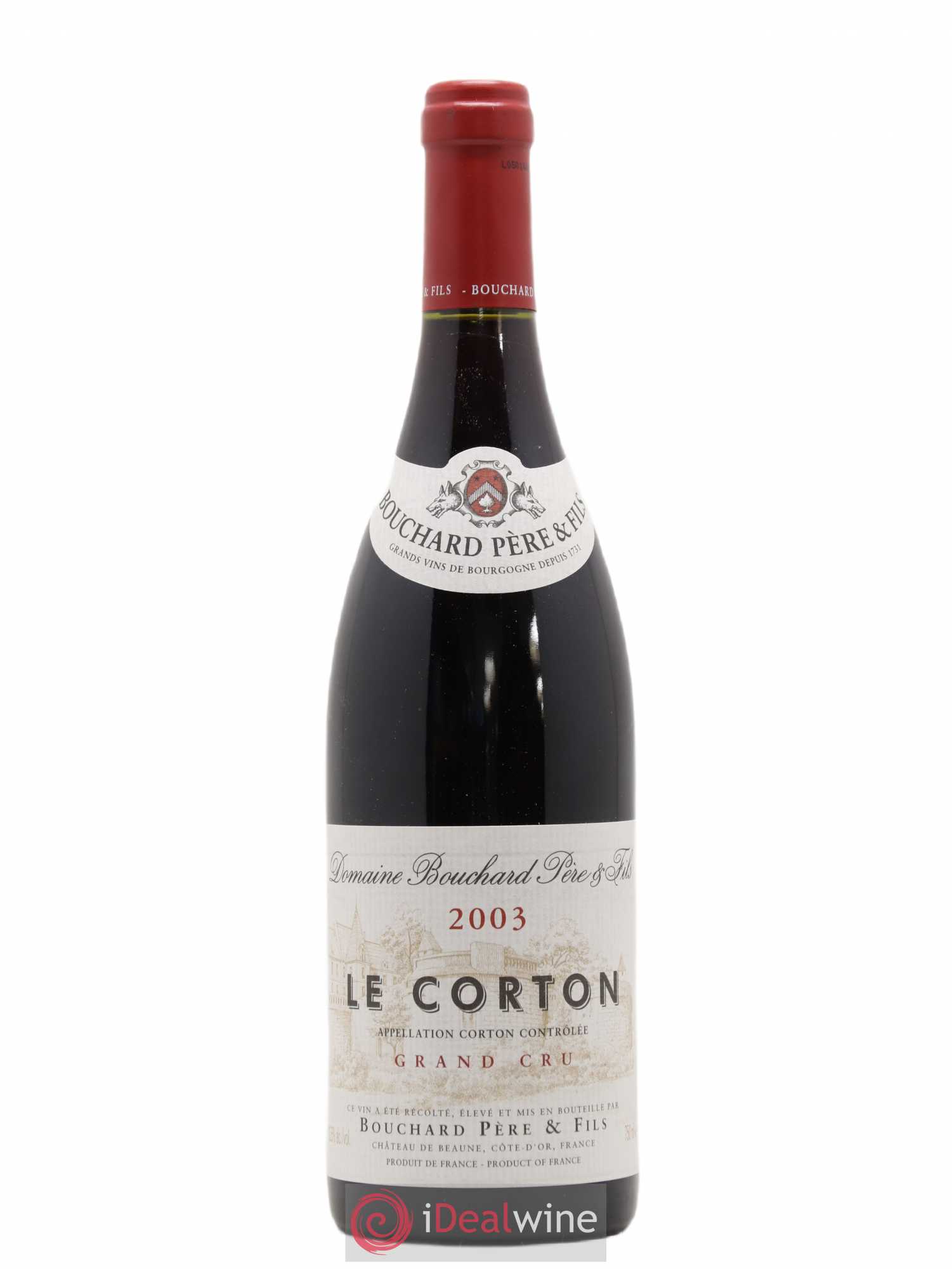 Corton Grand Cru Le Corton Bouchard Père & Fils 2003 - Lot de 1 bouteille - 0