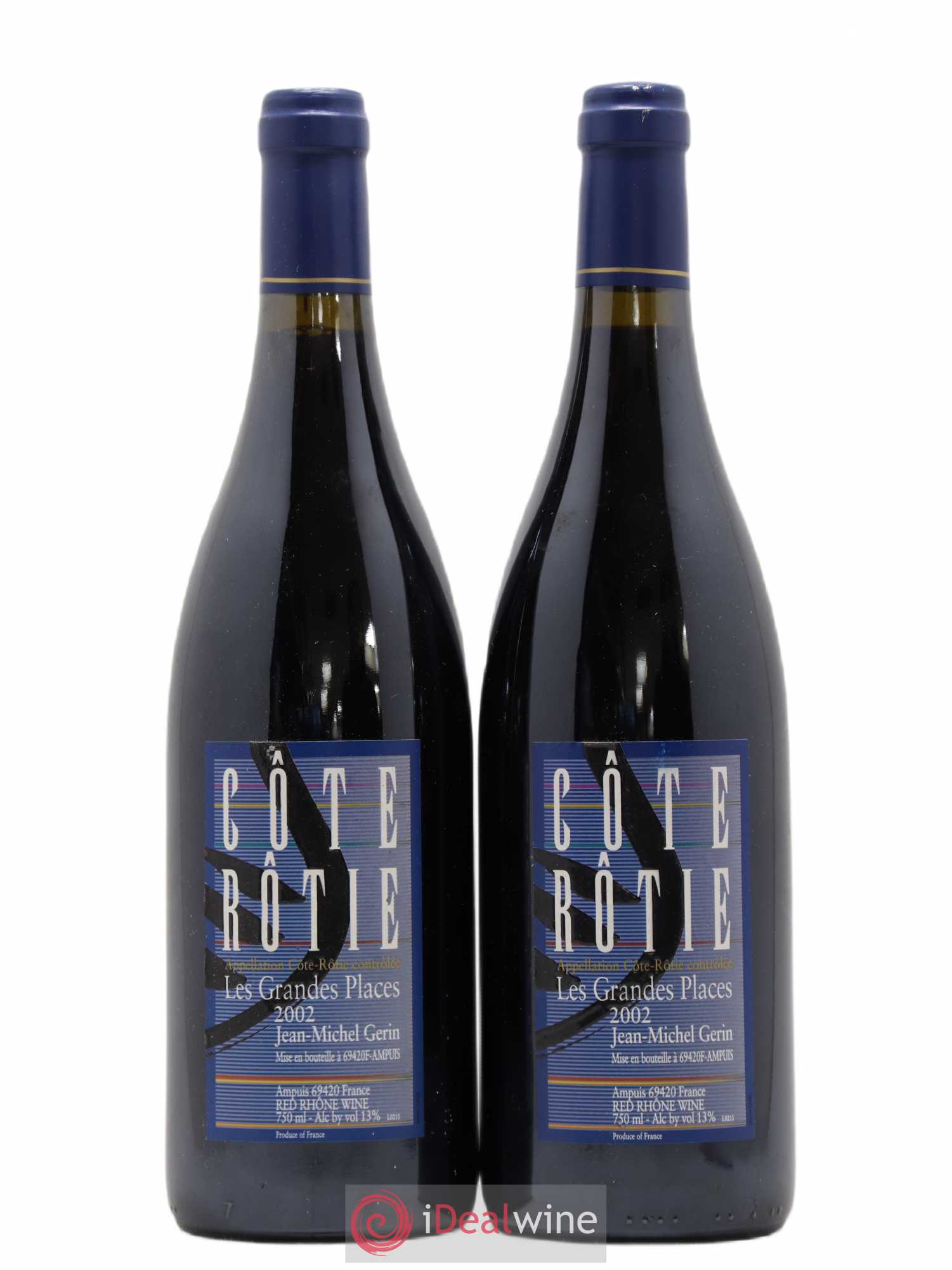 Côte-Rôtie Les Grandes Places Jean-Michel Gerin 2002 - Lot de 2 bouteilles - 0