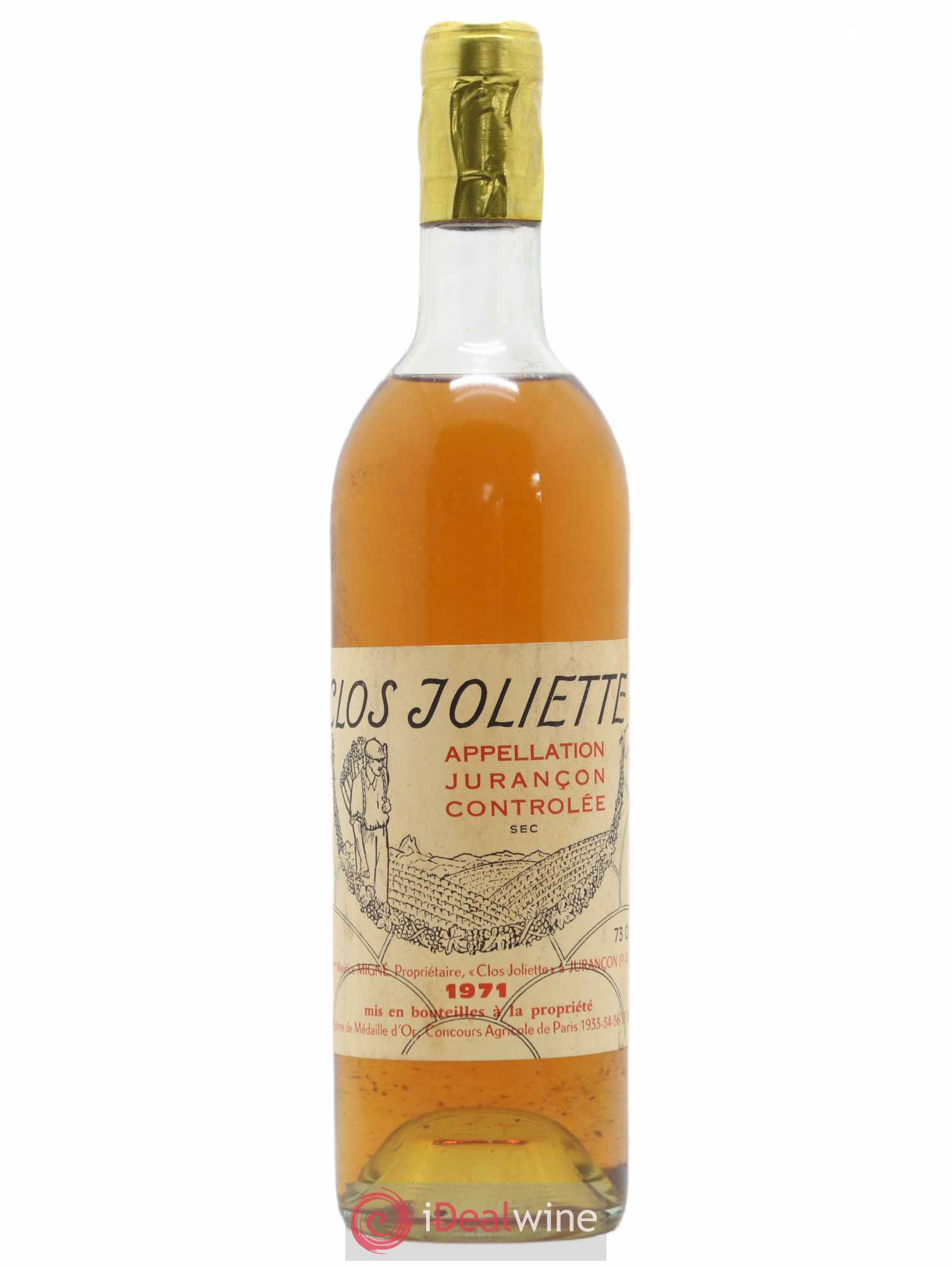 Jurançon Sec Clos Joliette 1971 - Lot de 1 bouteille - 0