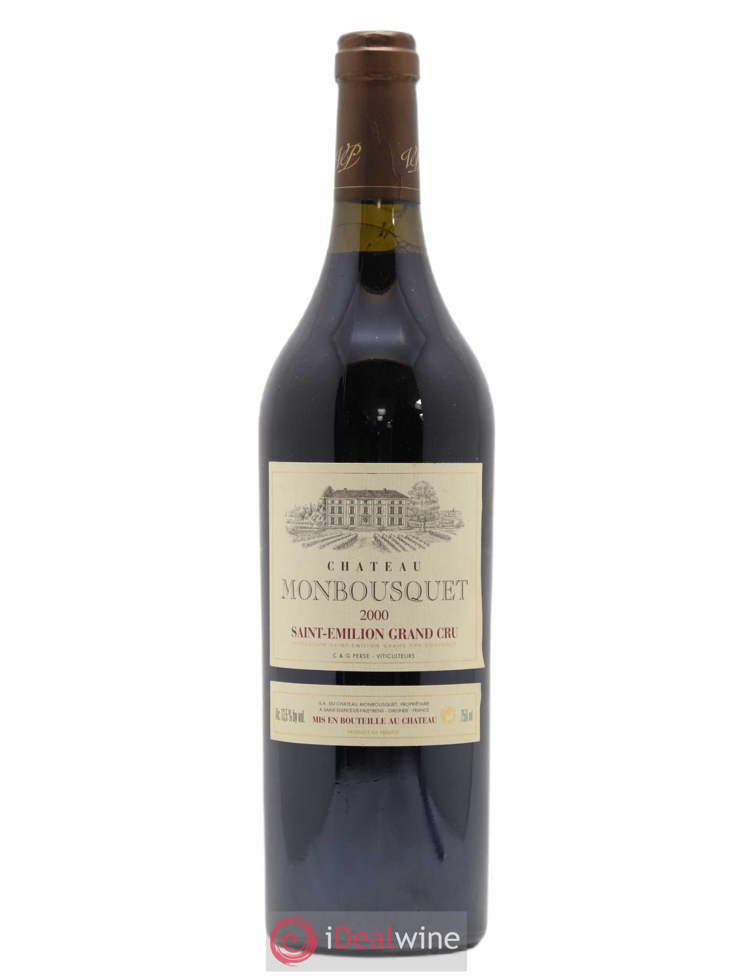 Château Monbousquet Grand Cru Classé 2000 - Lot de 1 bouteille - 0