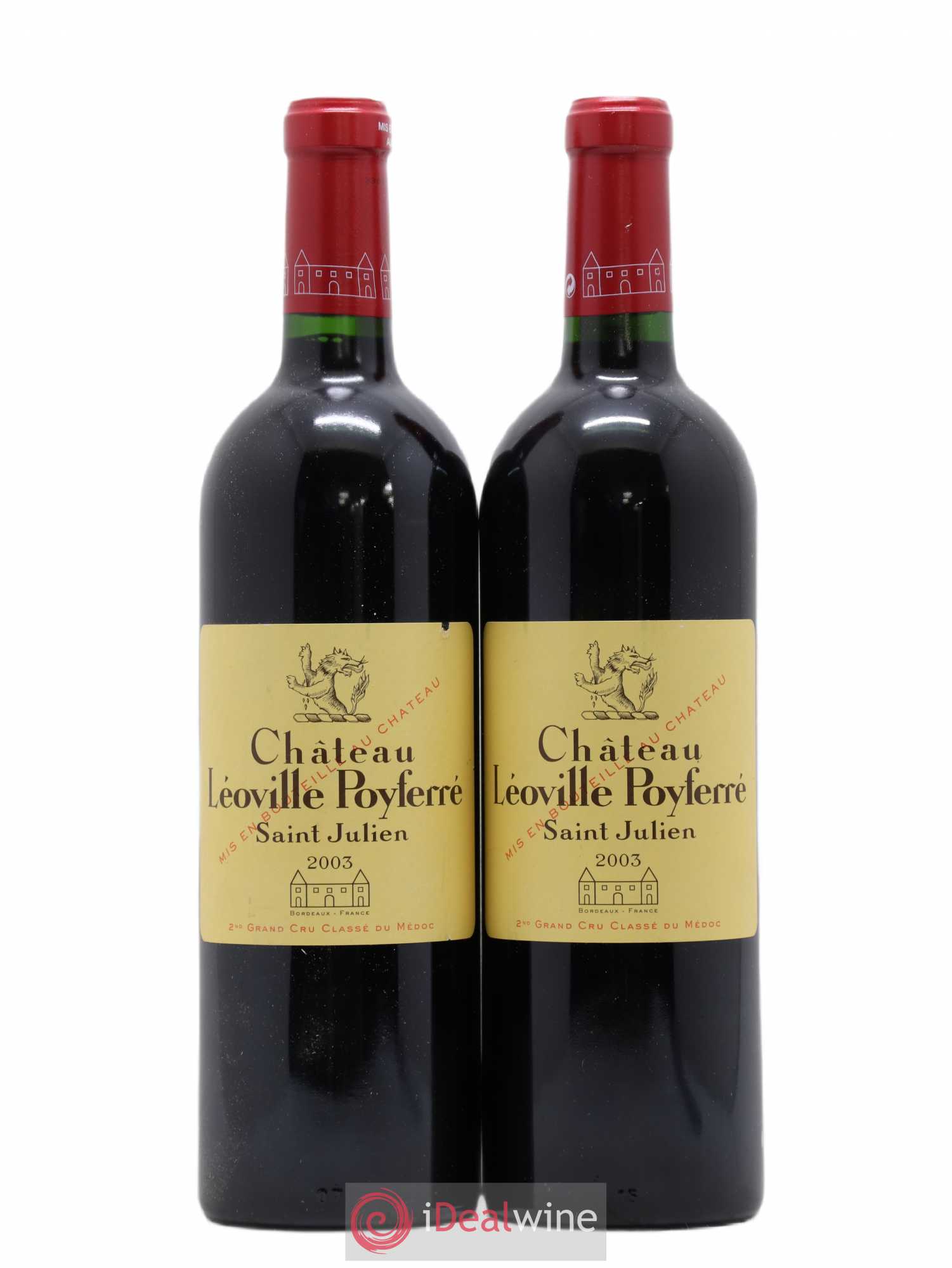 Château Léoville Poyferré 2ème Grand Cru Classé 2003 - Lot de 2 bouteilles - 0
