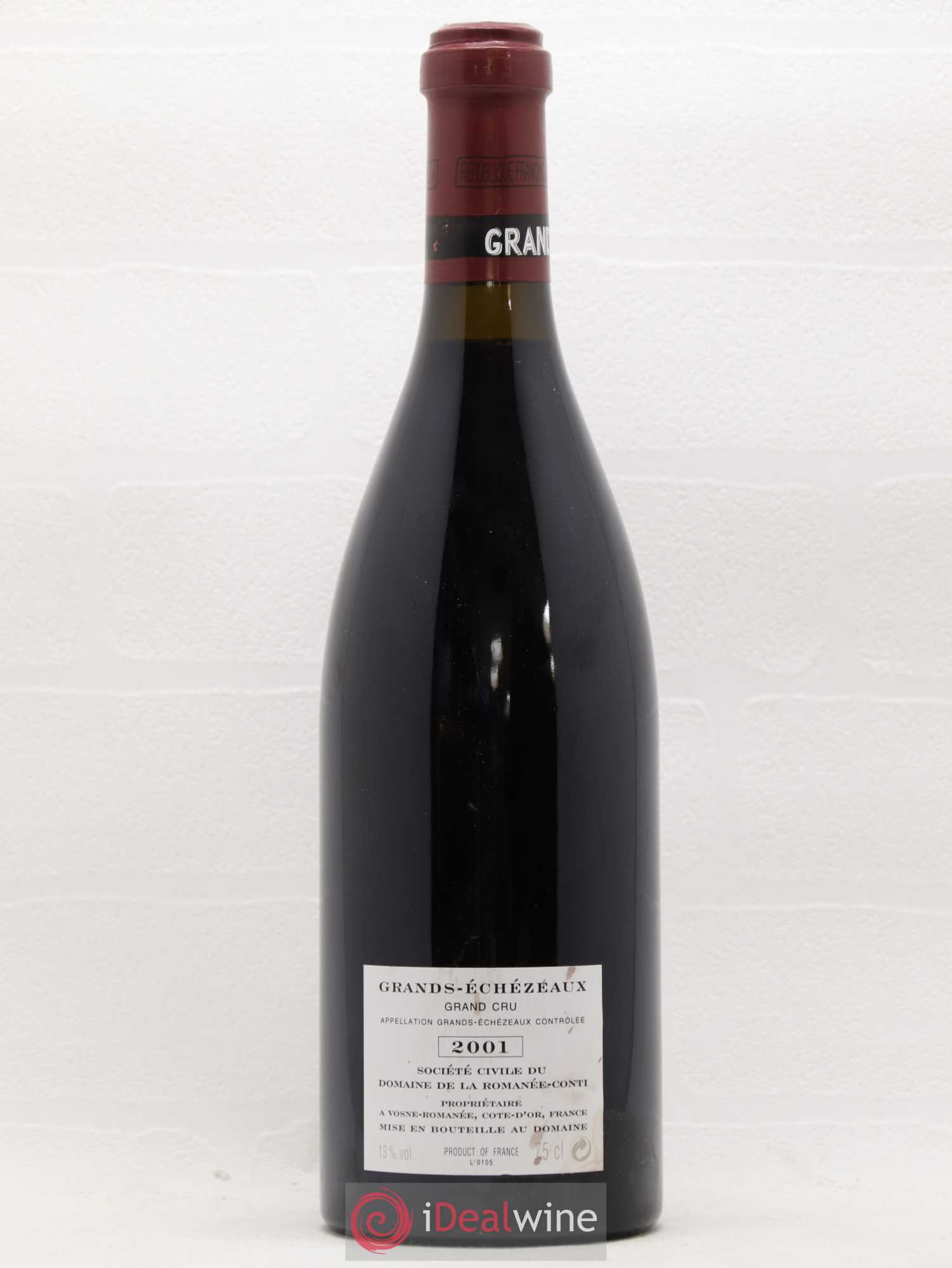 Grands-Echezeaux Grand Cru Domaine de la Romanée-Conti 2001 - Lot de 1 bouteille - 1