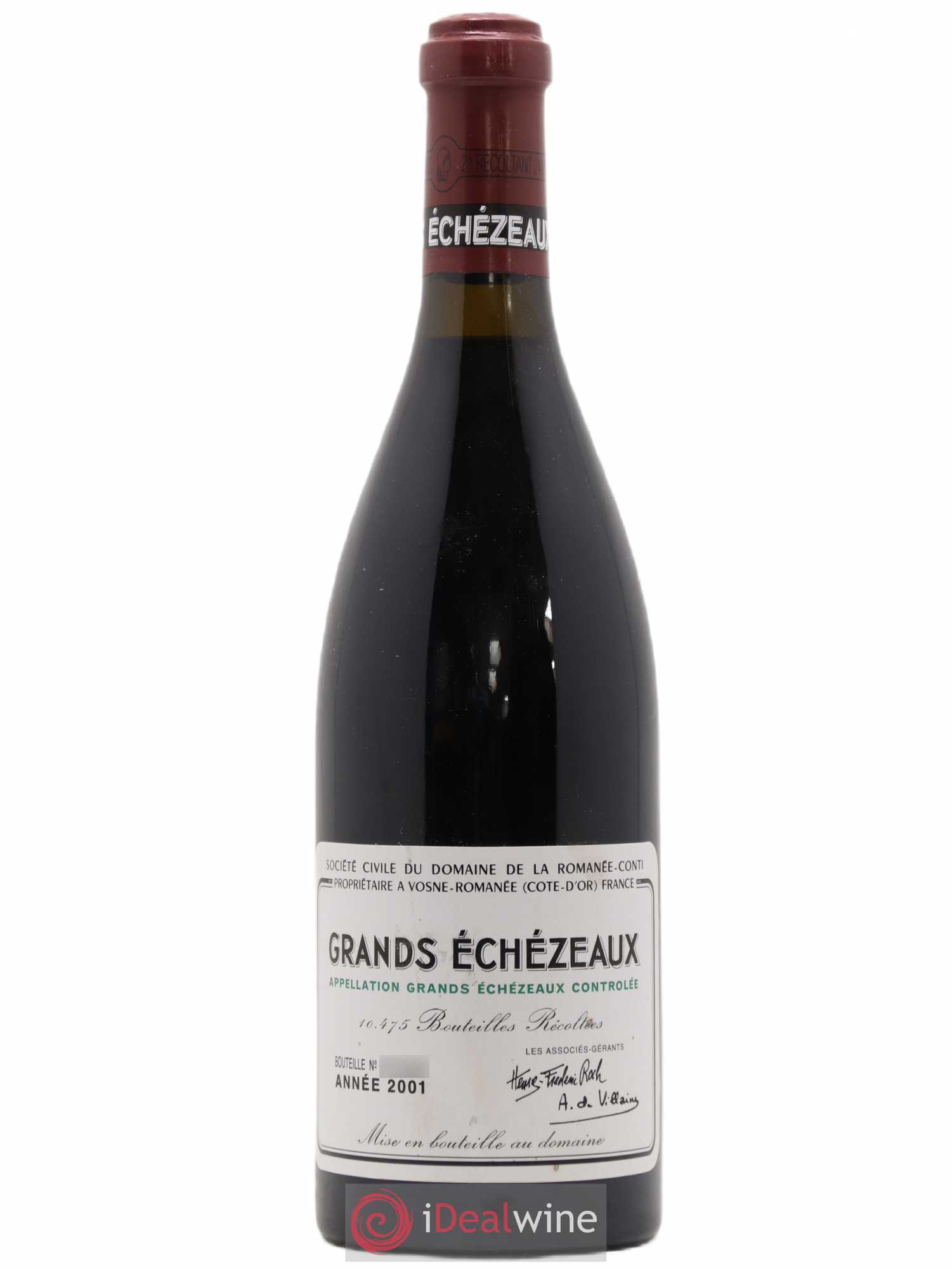 Grands-Echezeaux Grand Cru Domaine de la Romanée-Conti 2001 - Lot de 1 bouteille - 0
