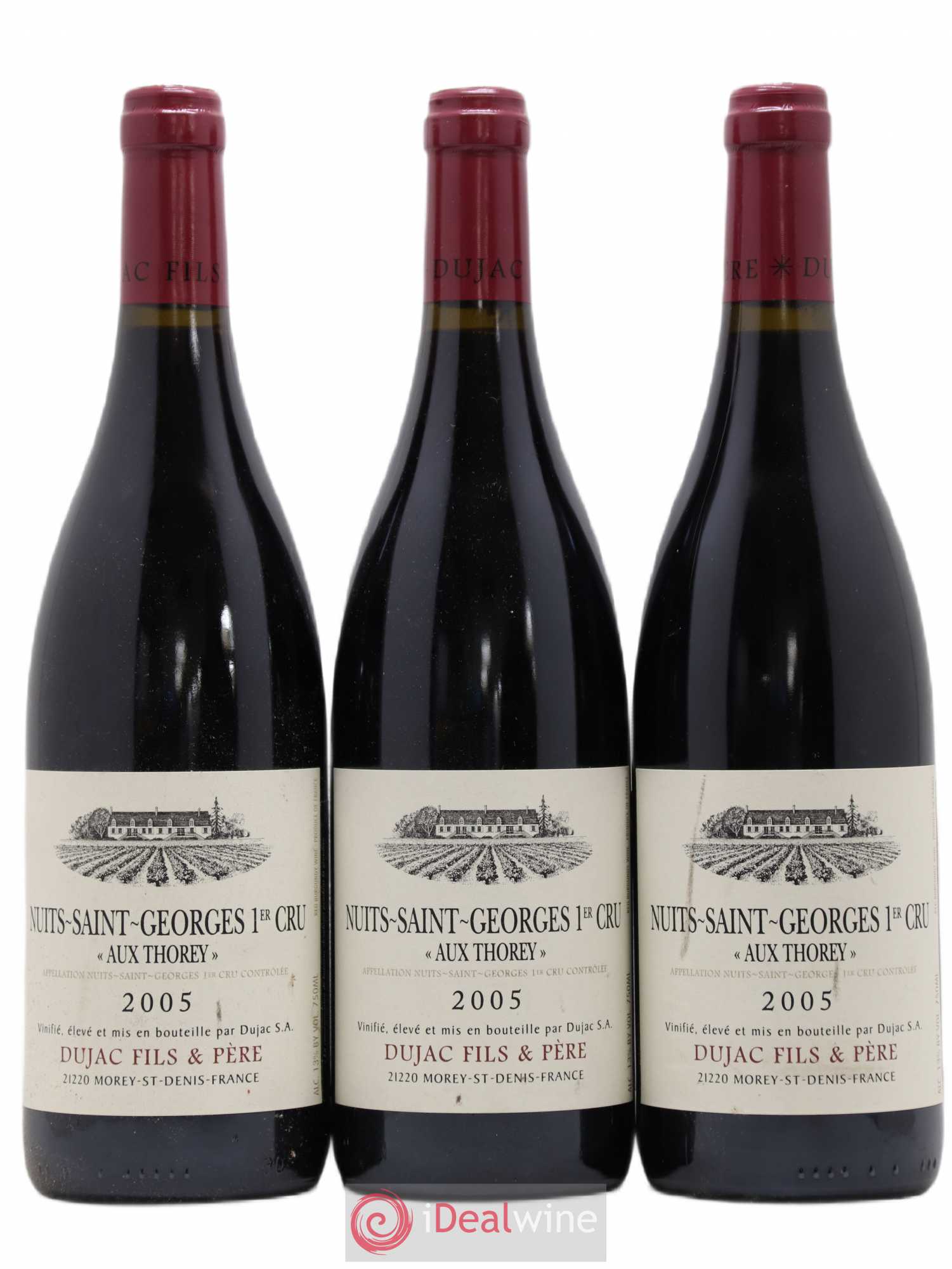 Nuits-Saint-Georges 1er Cru Au Thorey Dujac Fils et Père 2005 - Posten von 3 Flaschen - 0