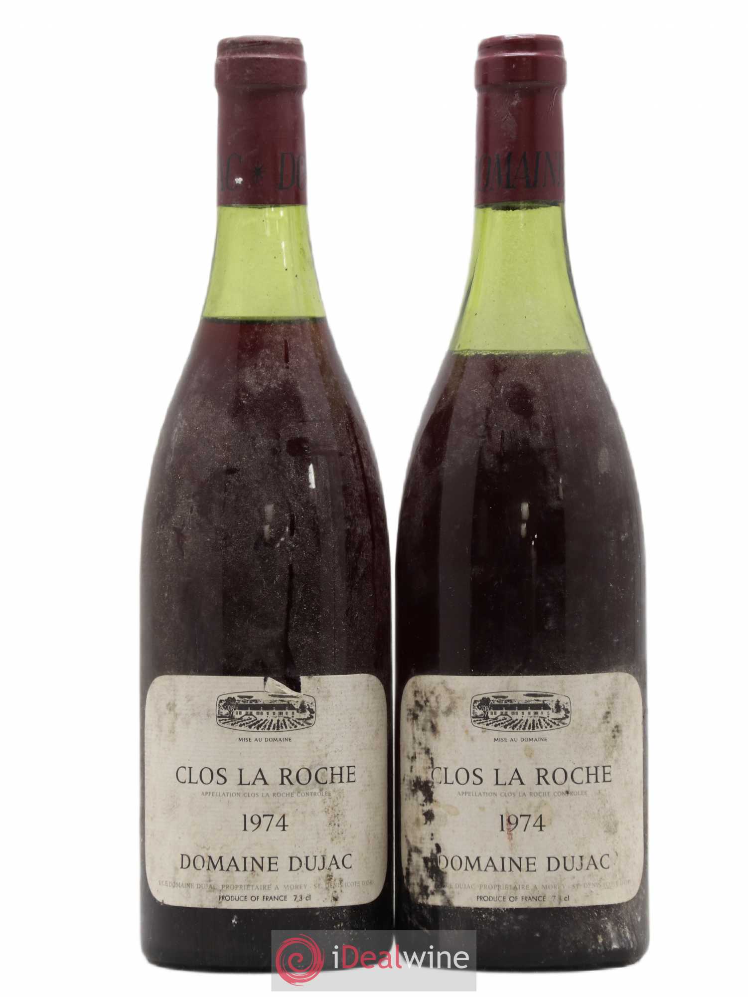 Clos de la Roche Grand Cru Dujac (Domaine) 1974 - Lot de 2 bouteilles - 0