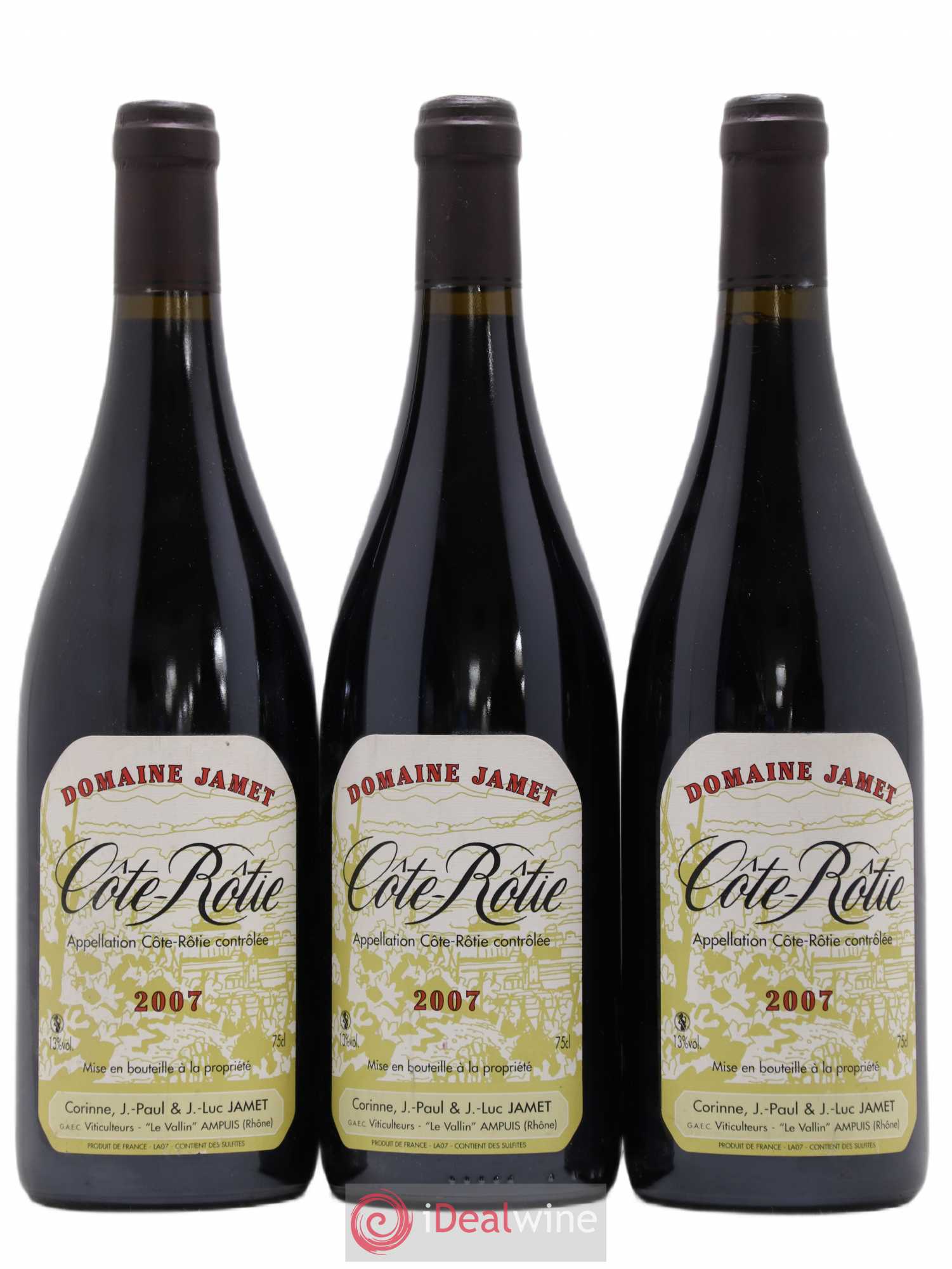 Côte-Rôtie Jamet (Domaine) 2007 - Lot de 3 bouteilles - 0