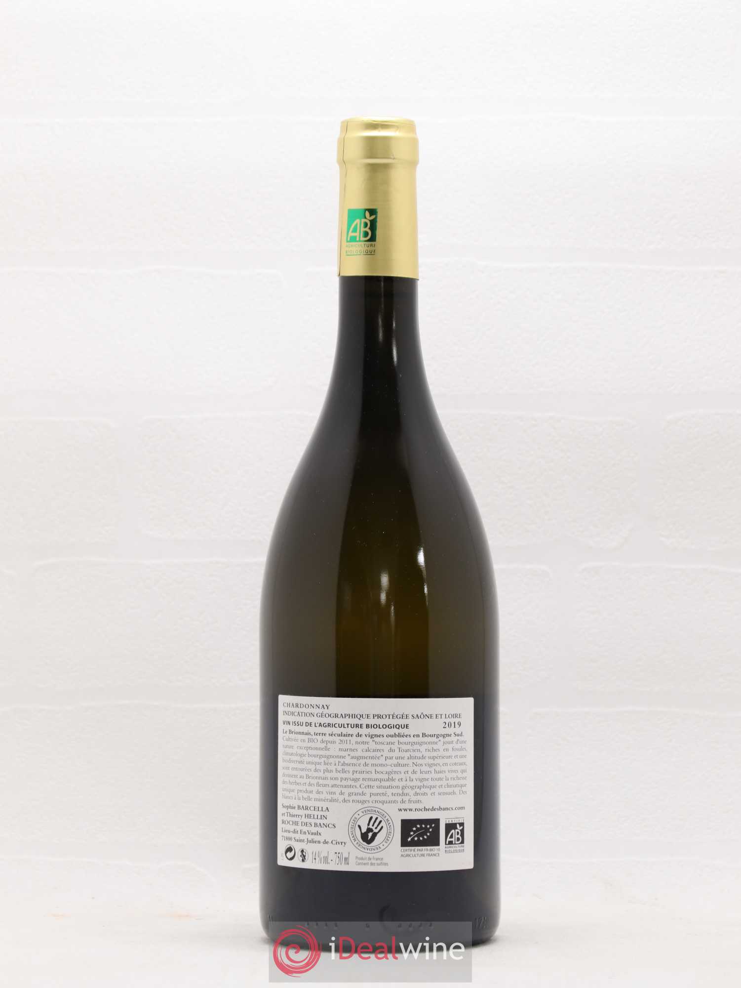 Bourgogne IGP Saone et Loire Roche des Bancs 2019 - Lot de 1 bouteille - 1