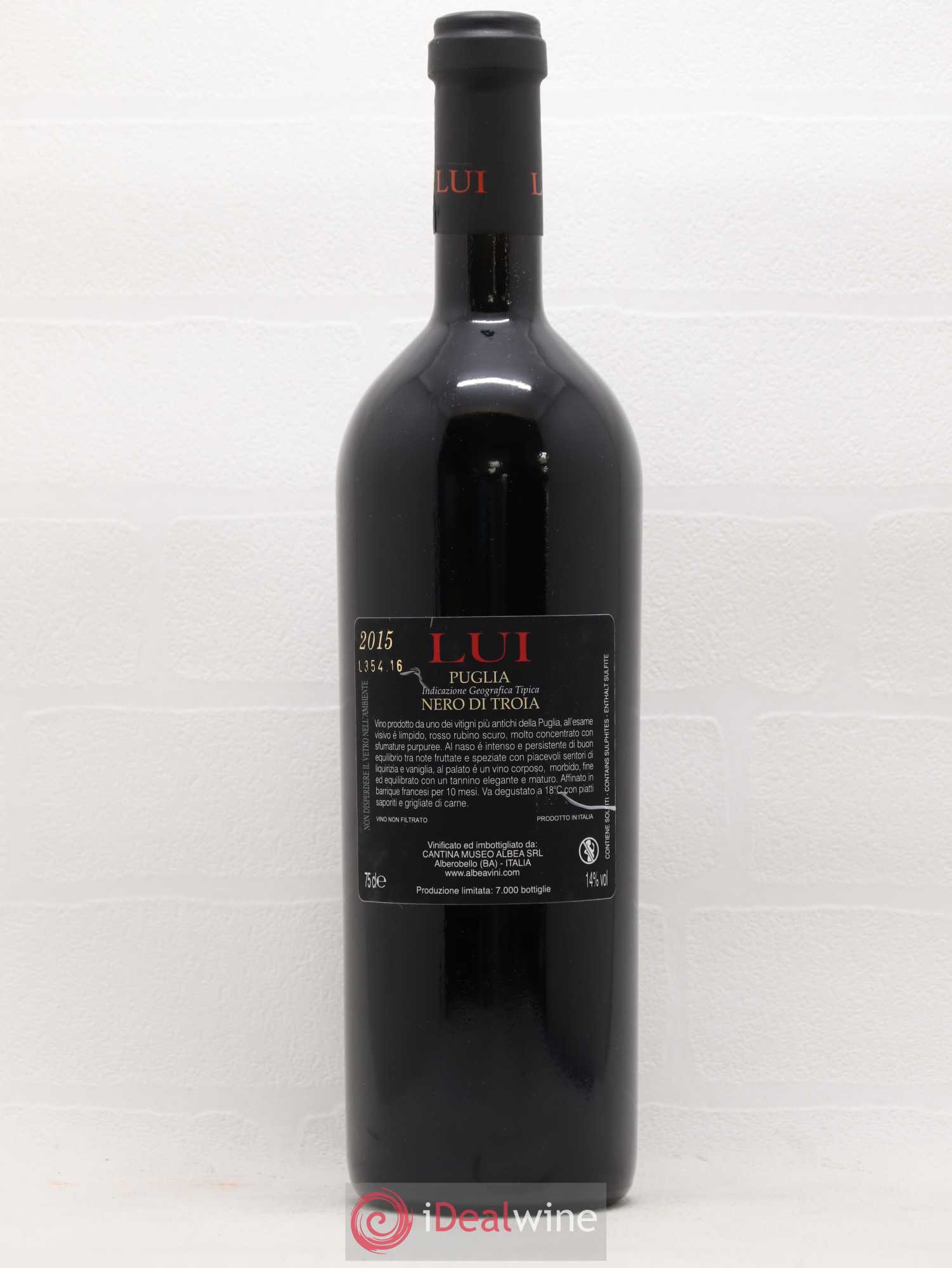 Italie Lui Puglia Nero di Troya Albea 2015 - Posten von 1 Flasche - 1
