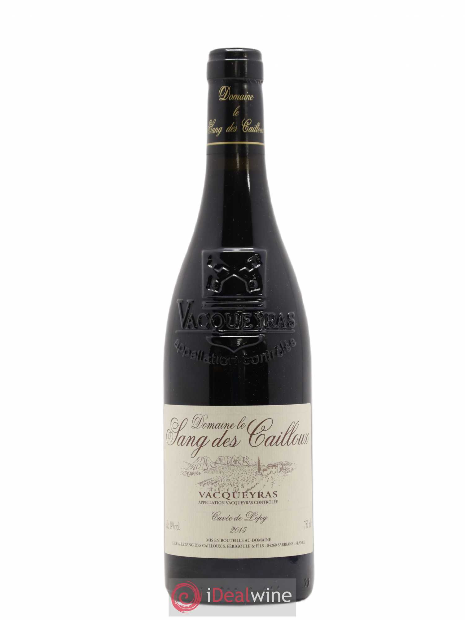 Vacqueyras Cuvée de Lopy Le Sang des Cailloux 2015 - Lot de 1 bouteille - 0