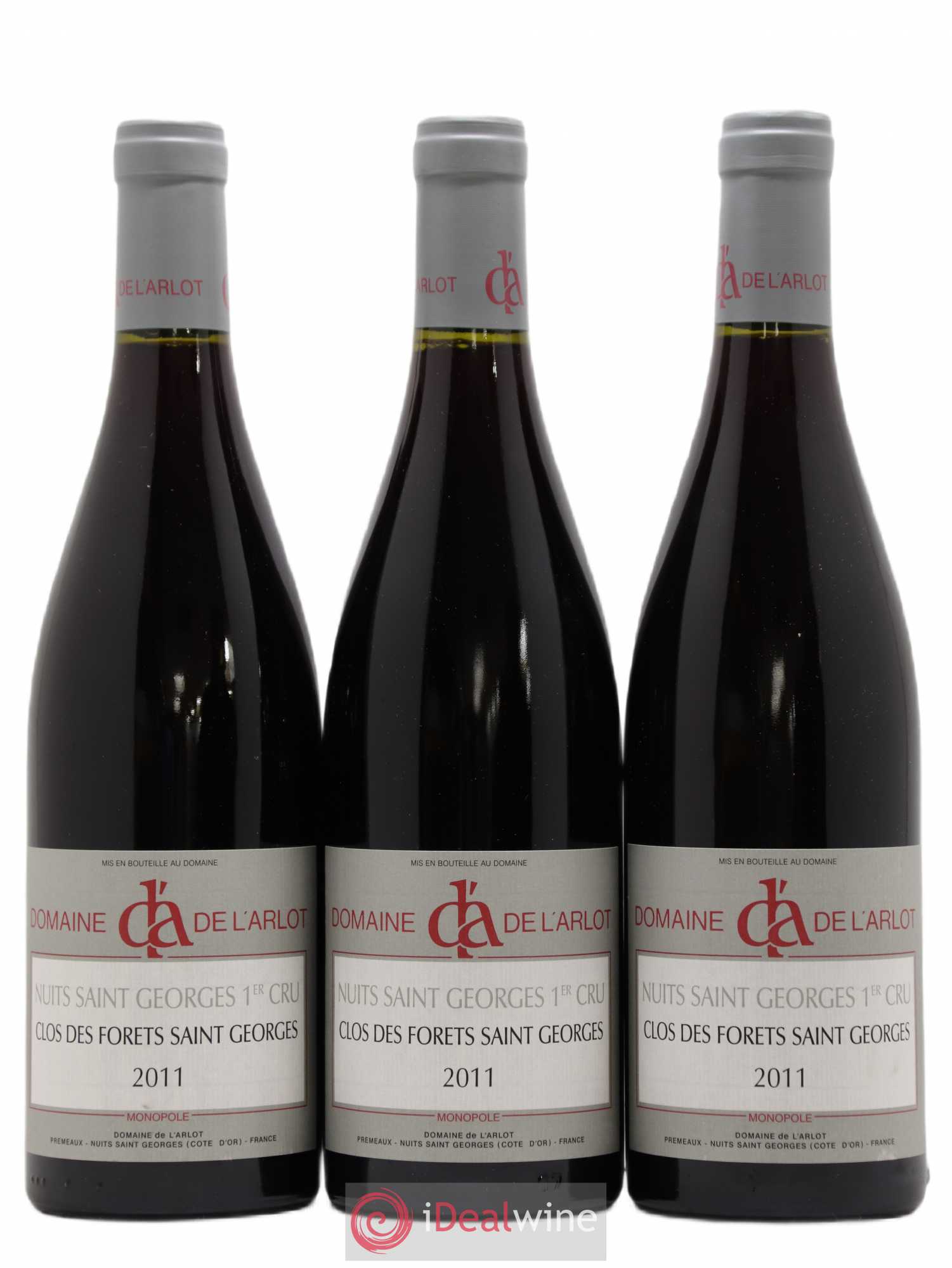 Nuits-Saint-Georges 1er Cru Clos des Forêts Saint-Georges Domaine de l'Arlot 2011 - Lot de 3 bouteilles - 0