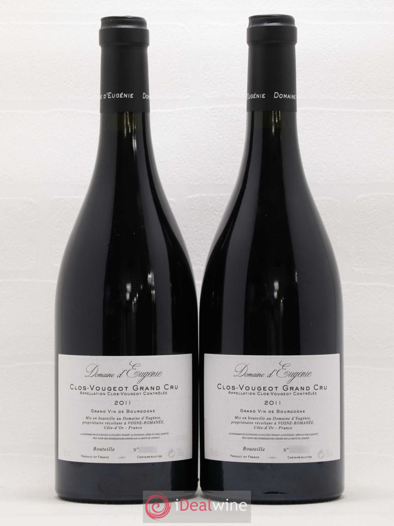 Clos de Vougeot Grand Cru Domaine René Engel - Domaine Eugénie 2011 - Lot de 2 bouteilles - 1