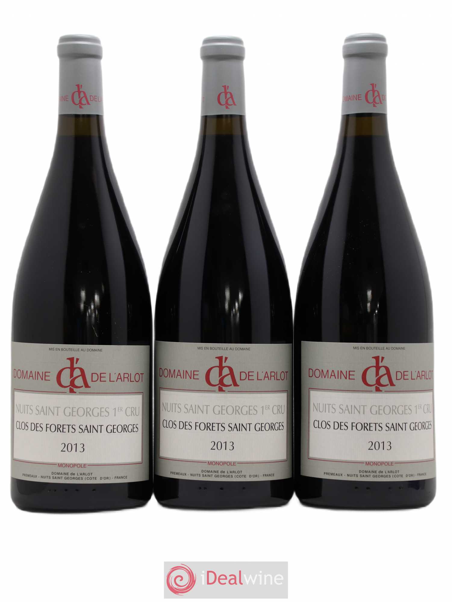 Nuits-Saint-Georges 1er Cru Clos des Forêts Saint-Georges Domaine de l'Arlot 2013 - Lot de 3 magnums - 0