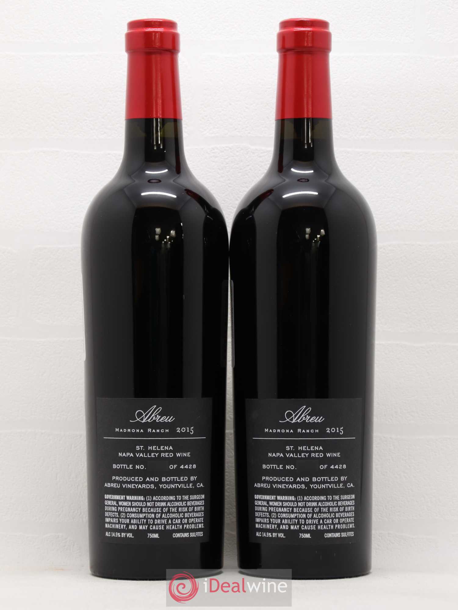USA Napa Valley Abreu Madrona Ranch 2015 - Lot de 2 bouteilles - 1